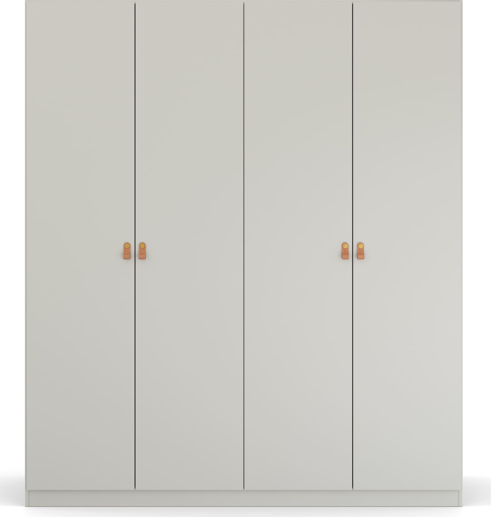 rauch Drehtürenschrank »Kleiderschrank Schrank Garderobe Ankleide HOMEY BY QUADRA SPIN« Breiten: 181/226/271 cm, Höhe 210 cm,  mit Grifflaschen aus weichem, cognacbraunem Leder