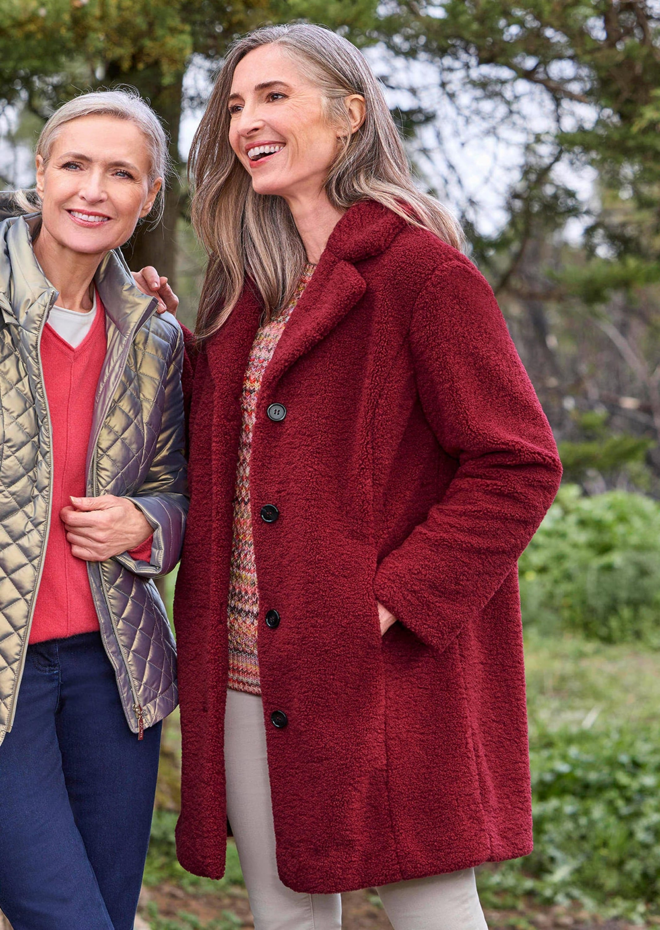 GOLDNER Winterjacke »Teddy-Mantel aus weichem Plüsch«
