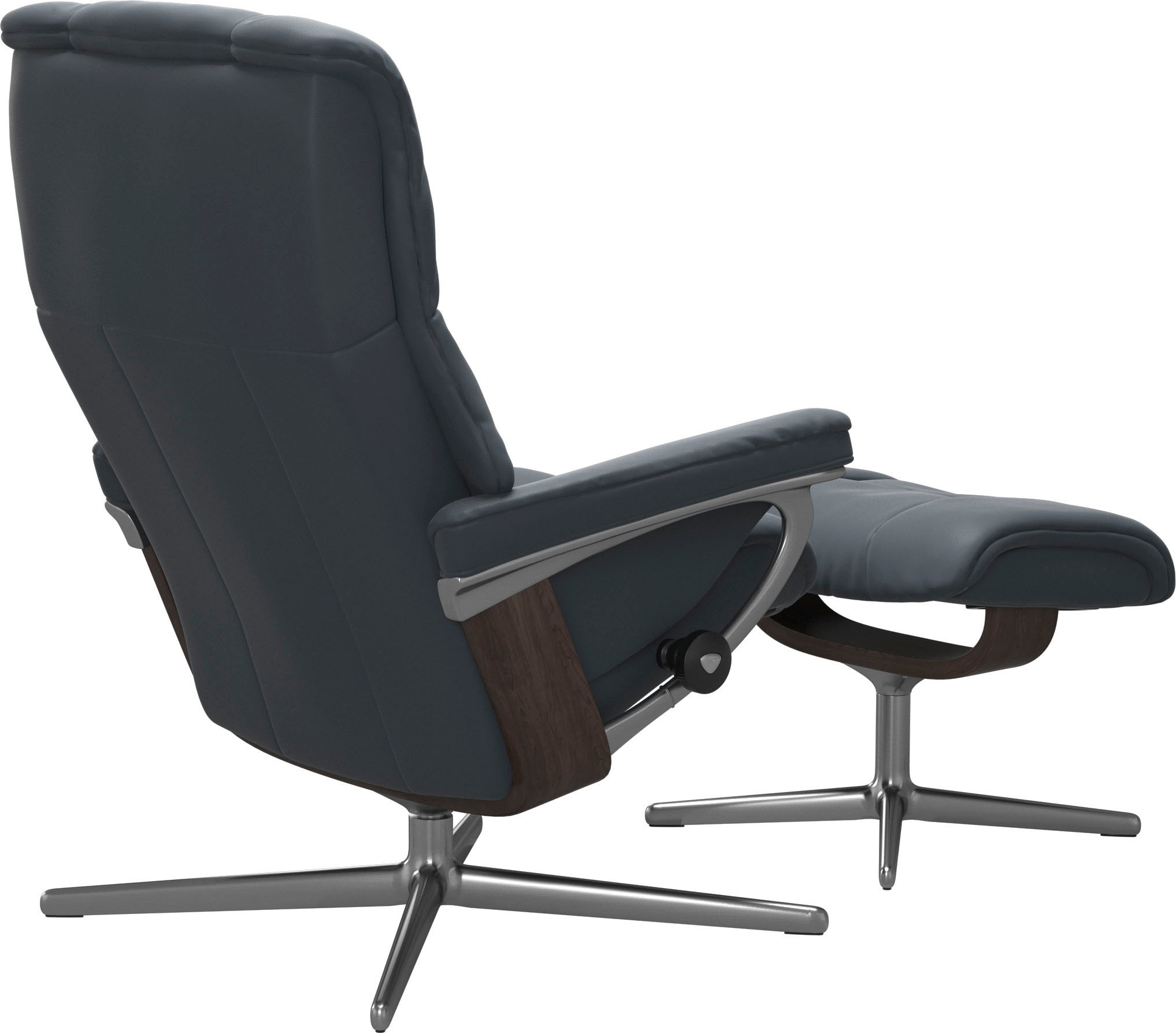 Stressless® Relaxsessel »Mayfair«, (Set, Relaxsessel mit Hocker), mit Hocker, mit Cross Base, Größe S, M & L, Holzakzent Wenge