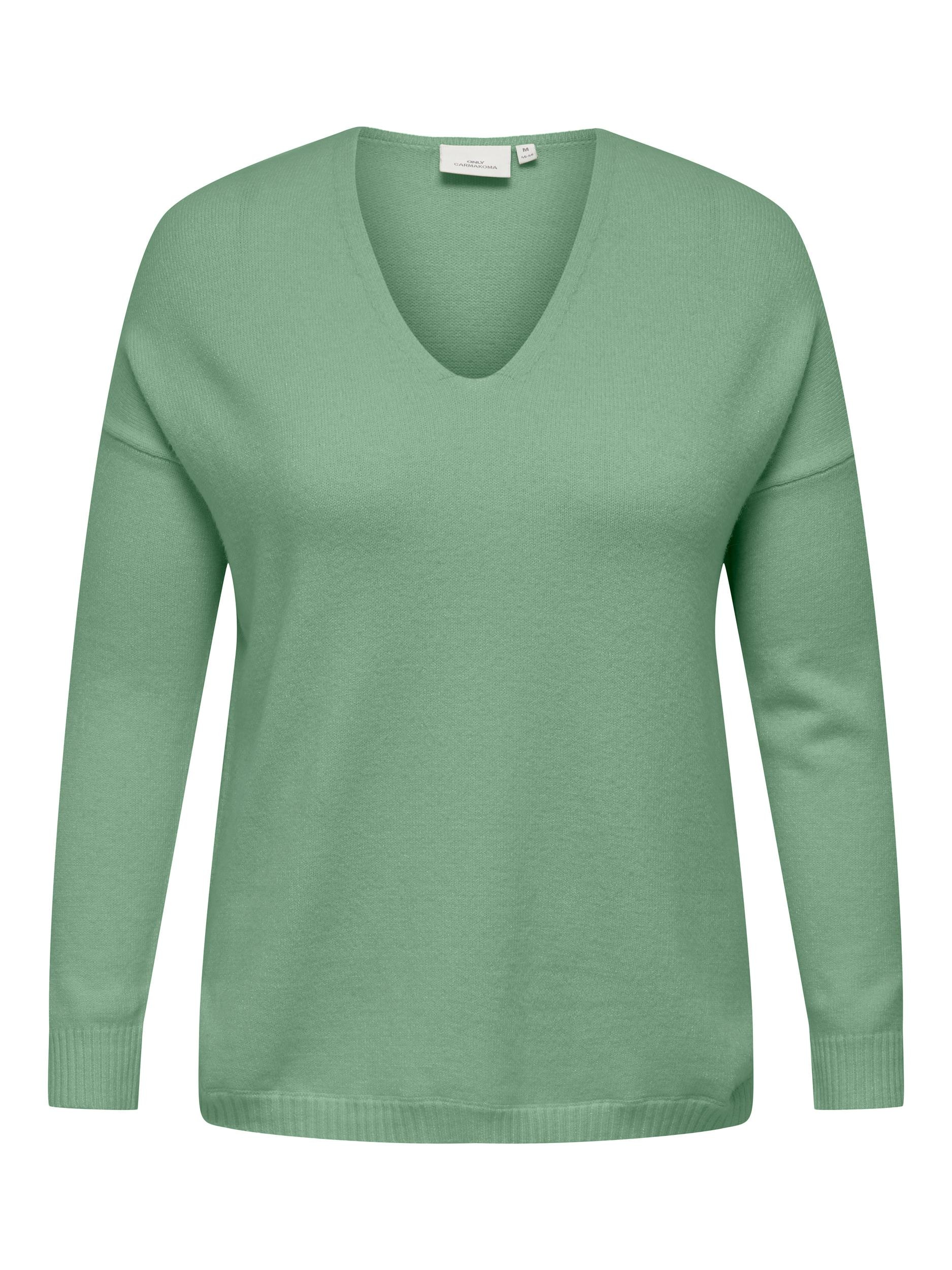ONLY CARMAKOMA V-Ausschnitt-Pullover »CARMARGARETA LS PULLOVER KNT NOOS«