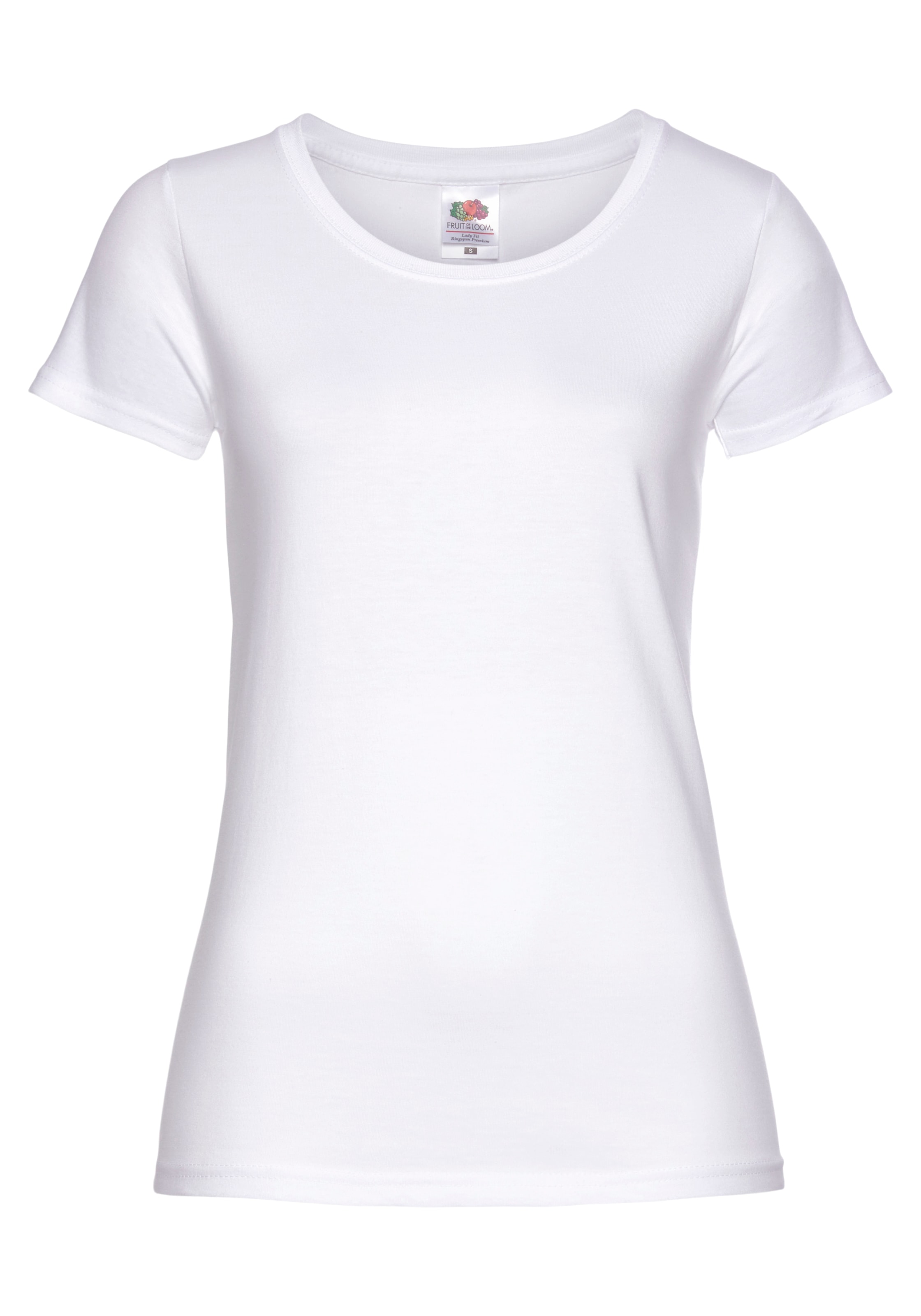 Fruit of the Loom Rundhalsshirt »Lady Fit Premium«, (Packung, 2 tlg., 2er-Pack)