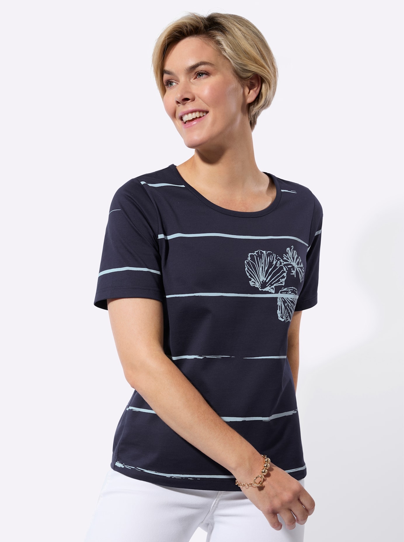 Classic Basics Rundhalsshirt »Halbarmshirt« 1 tlg.