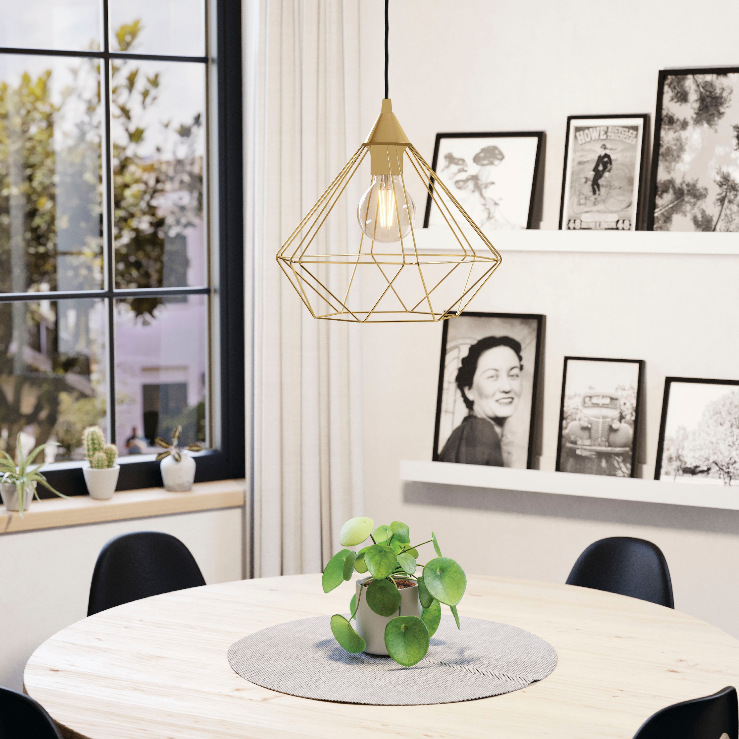 EGLO Hängeleuchte »TARBES«, Leuchtmittel E27 | Leuchtmittel wechselbar-ohne Leuchtmittel, Hängeleuchte, Metall, Esstischlampe, Wohnzimmerlampe E27, Ø32,5 cm