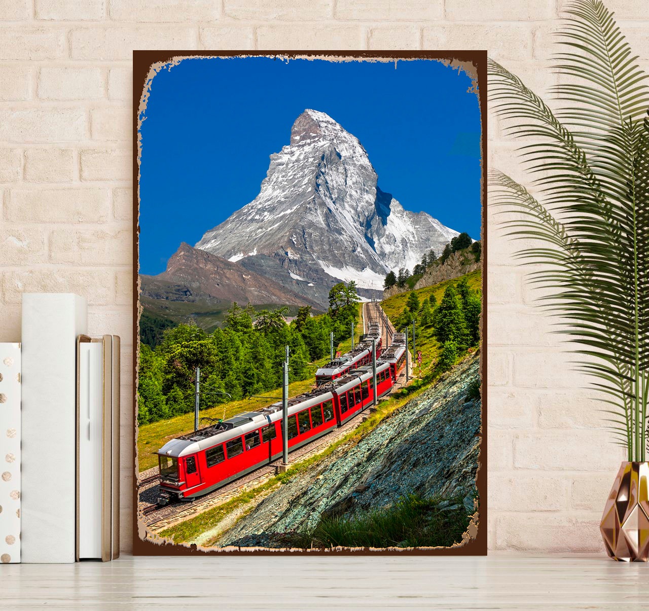 queence Metallbild »Matterhorn Express«, Berge & Alpenbilder, (1 St.), Stahlschild,...