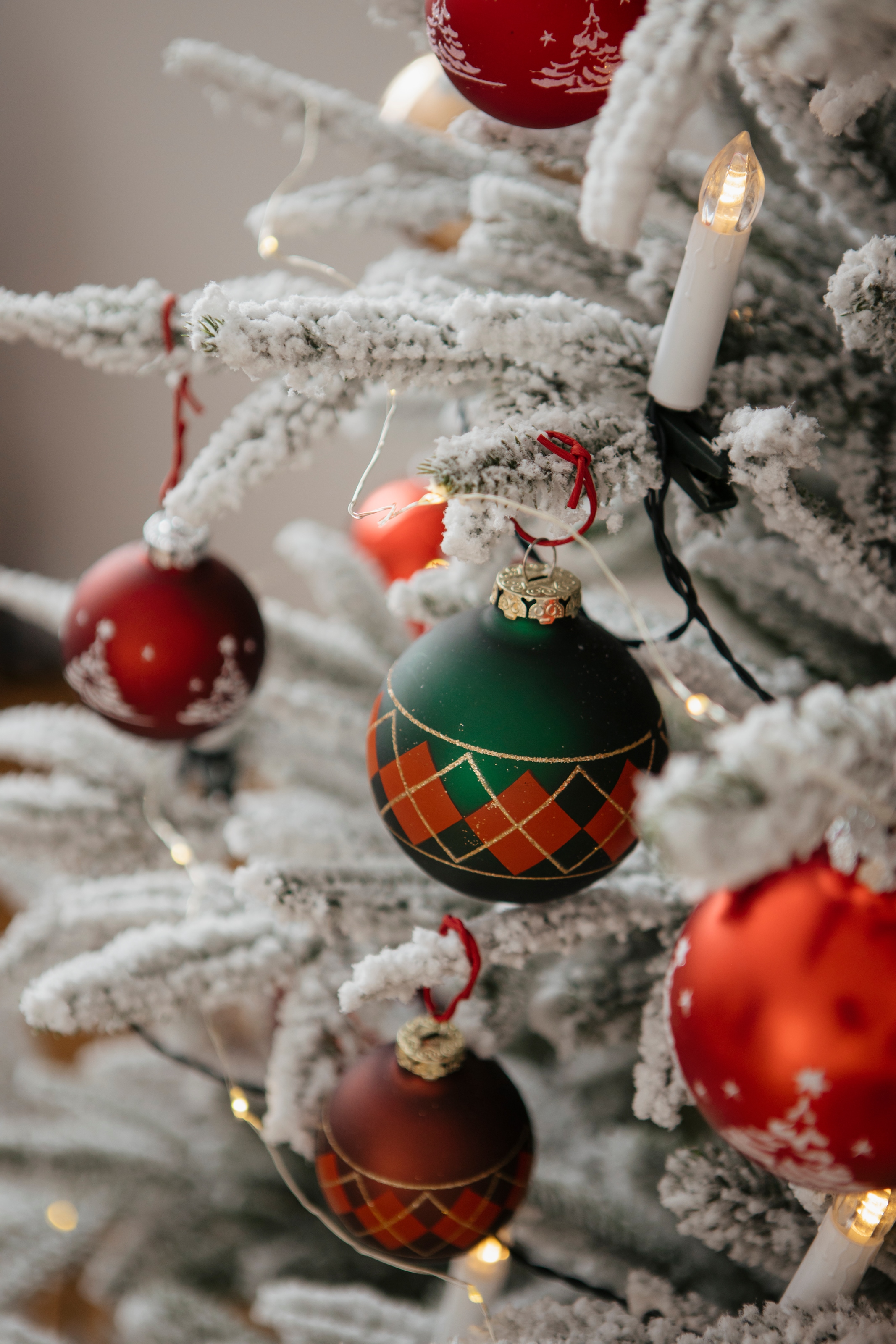 my home LED-Christbaumkerzen »Kendall, Weihnachtsdeko aussen, Christbaumschmuck«, Kerzenlichterkette mit 50 LEDs und Timer, Christbaumkerzen, Outdoor