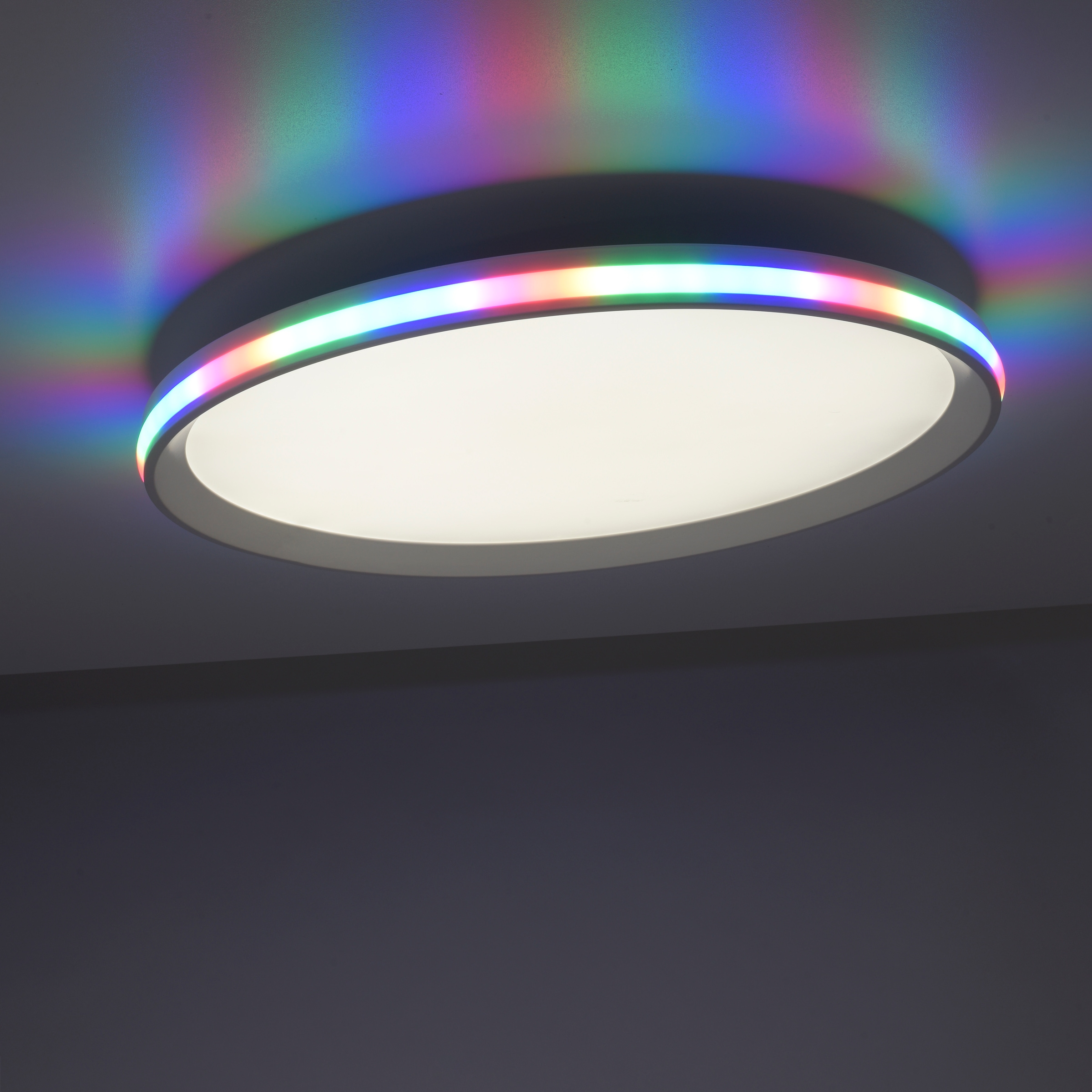 JUST LIGHT Deckenleuchte »GALACTICA«, 2 flammig, Leuchtmittel LED-Board-LED-Board | LED fest integriert, CCT - über Fernbedienung, RGB-Rainbow, dimmbar über Fernbedienung