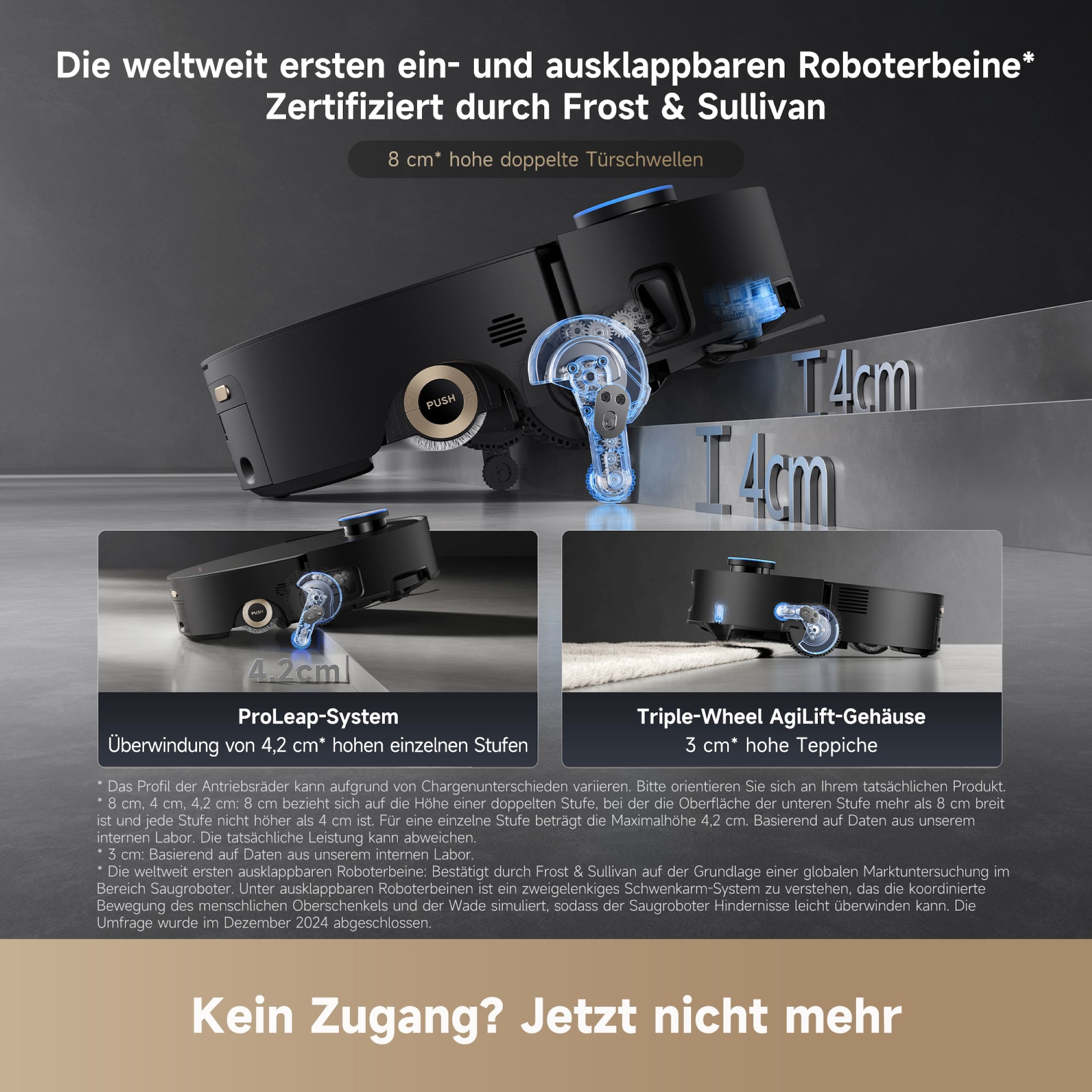 Dreame Saugroboter »mit Wischfunktion Aqua10 Ultra Roller Complete Black«, Warmwasser-Wischsystem, Rollenmopp, überwindet Hindernisse, 30.000 Pa