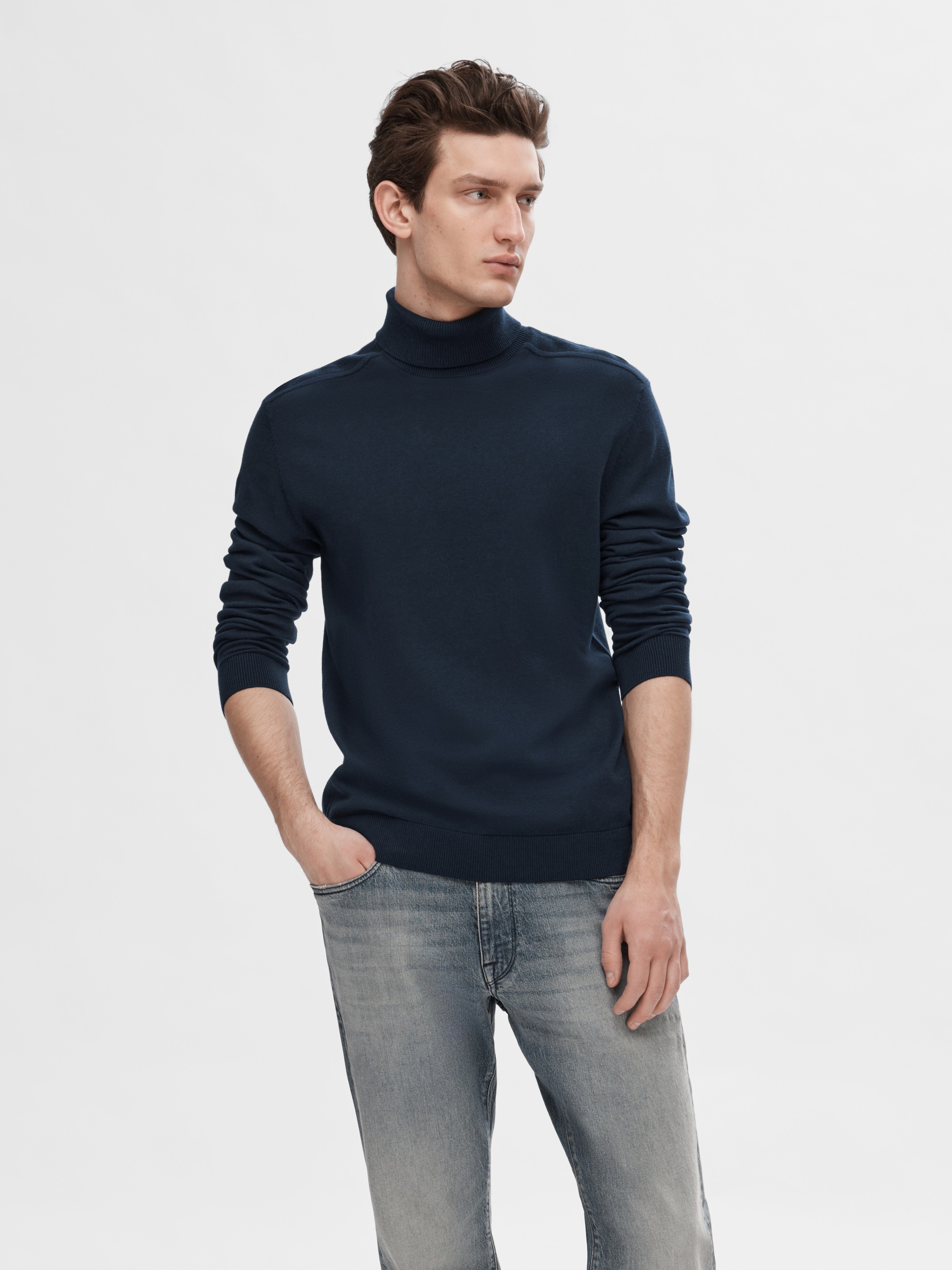 SELECTED Rollkragenpullover »SLHBERG ROLL NECK NOOS«