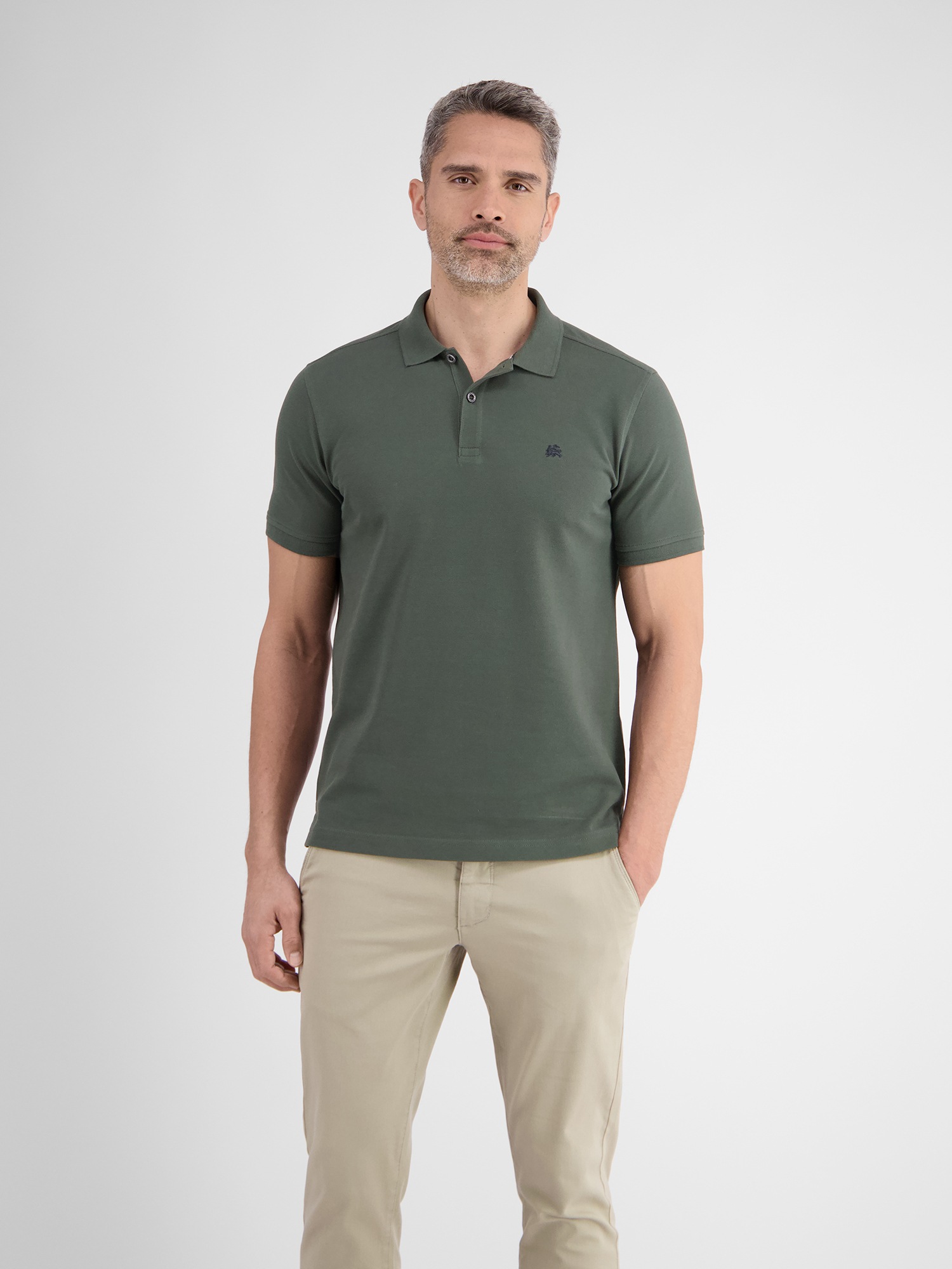 LERROS Poloshirt »LERROS Basic Poloshirt für Herren, unifarben«