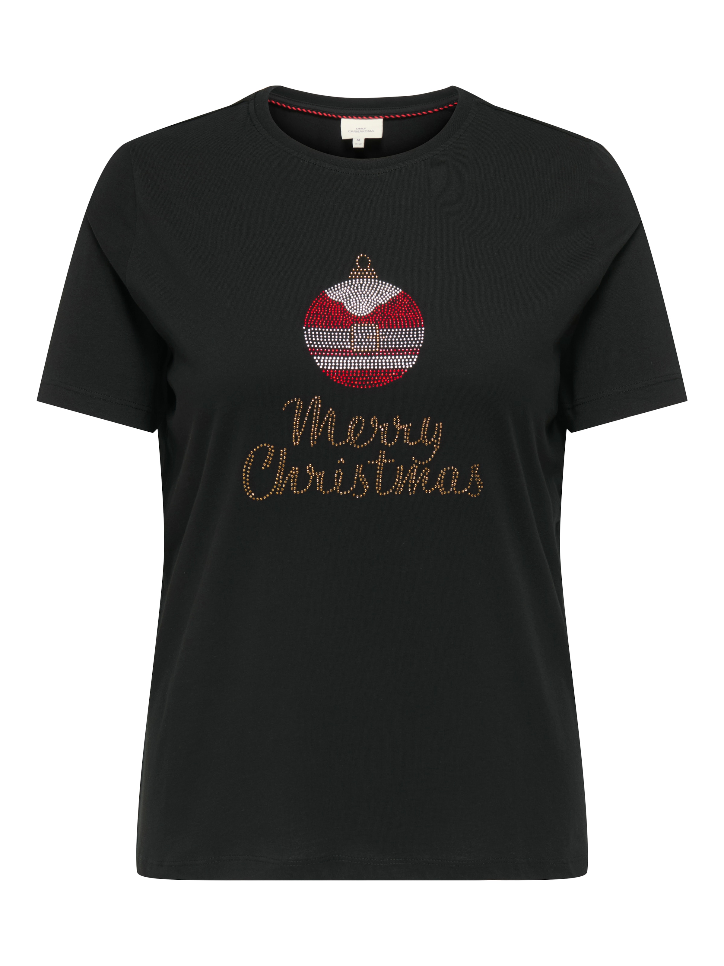 ONLY CARMAKOMA Kurzarmshirt »CARKITA XMAS SS O-NECK JEANS FIT TEE JRS« Weihnachtsshirt