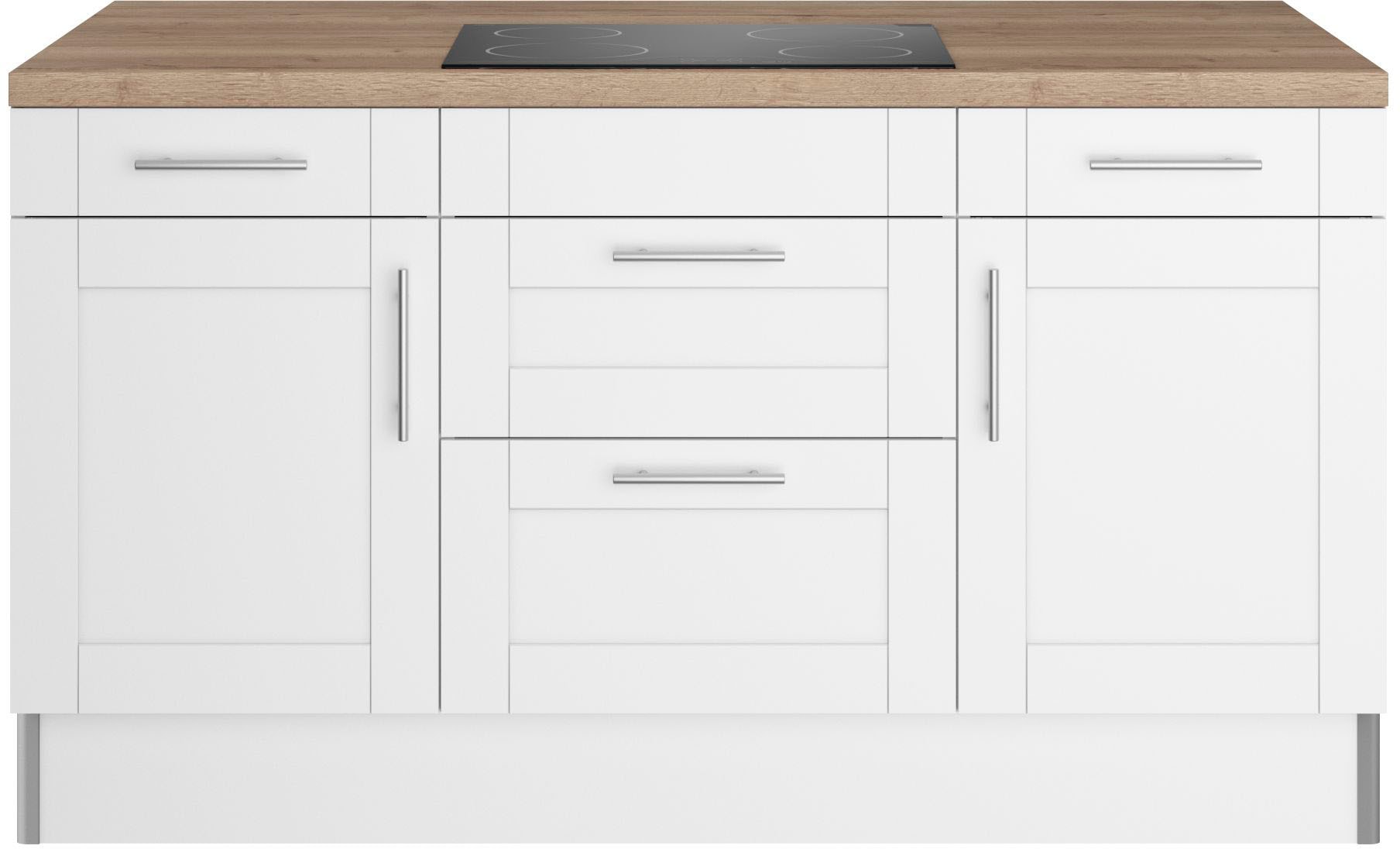 KOCHSTATION Kochinsel »KS-Ahus«, Kücheninsel, Breite 160 cm, wahlw. mit E-Gerät, Soft Close Funktion