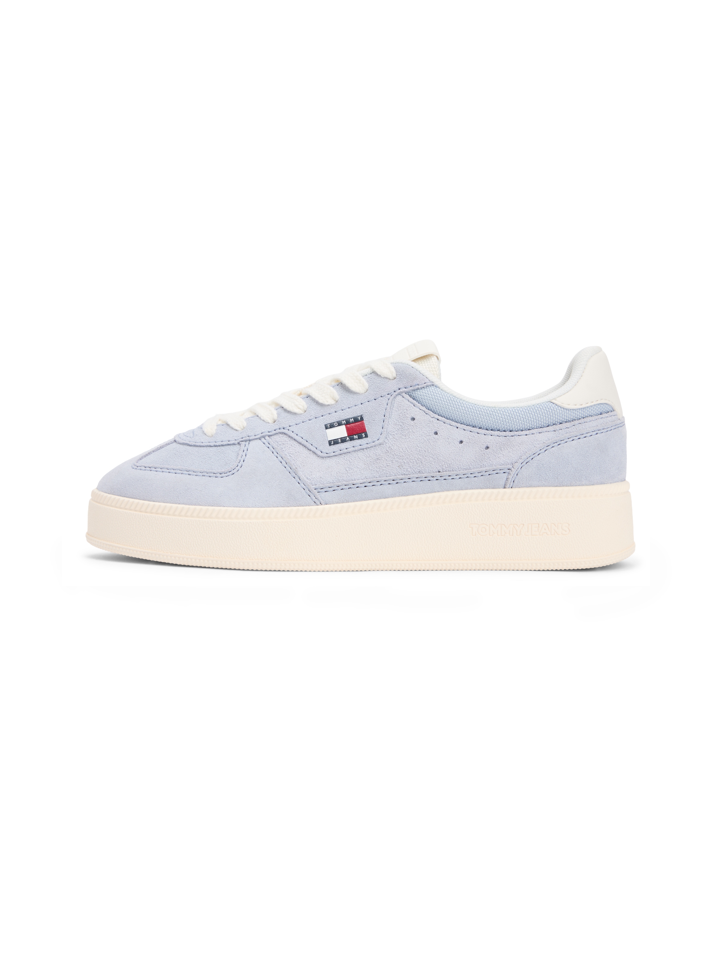 Tommy Jeans Plateausneaker »THE GREENWICH EDGE MAX SUEDE«  Freizeitschuh, Halbschuh, Schnürschuh mit seitlicher Logoflagge