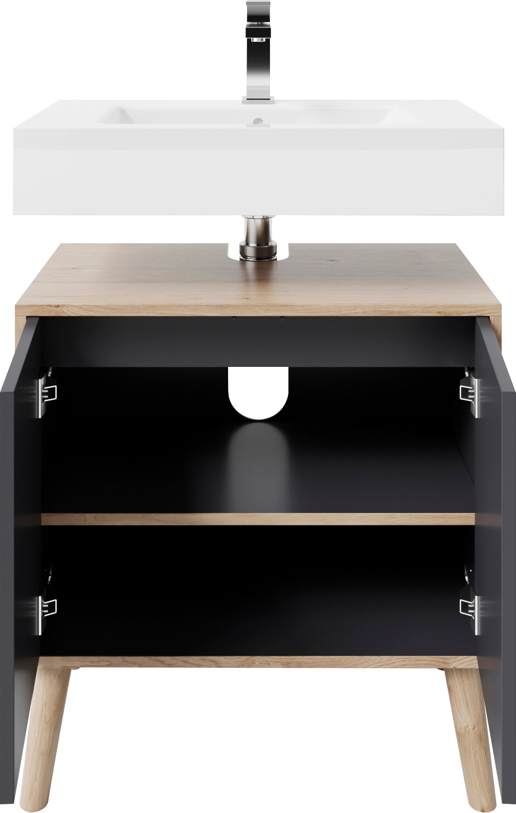 welltime Waschbeckenunterschrank »MOLN«, Badmöbel, Breite 60cm