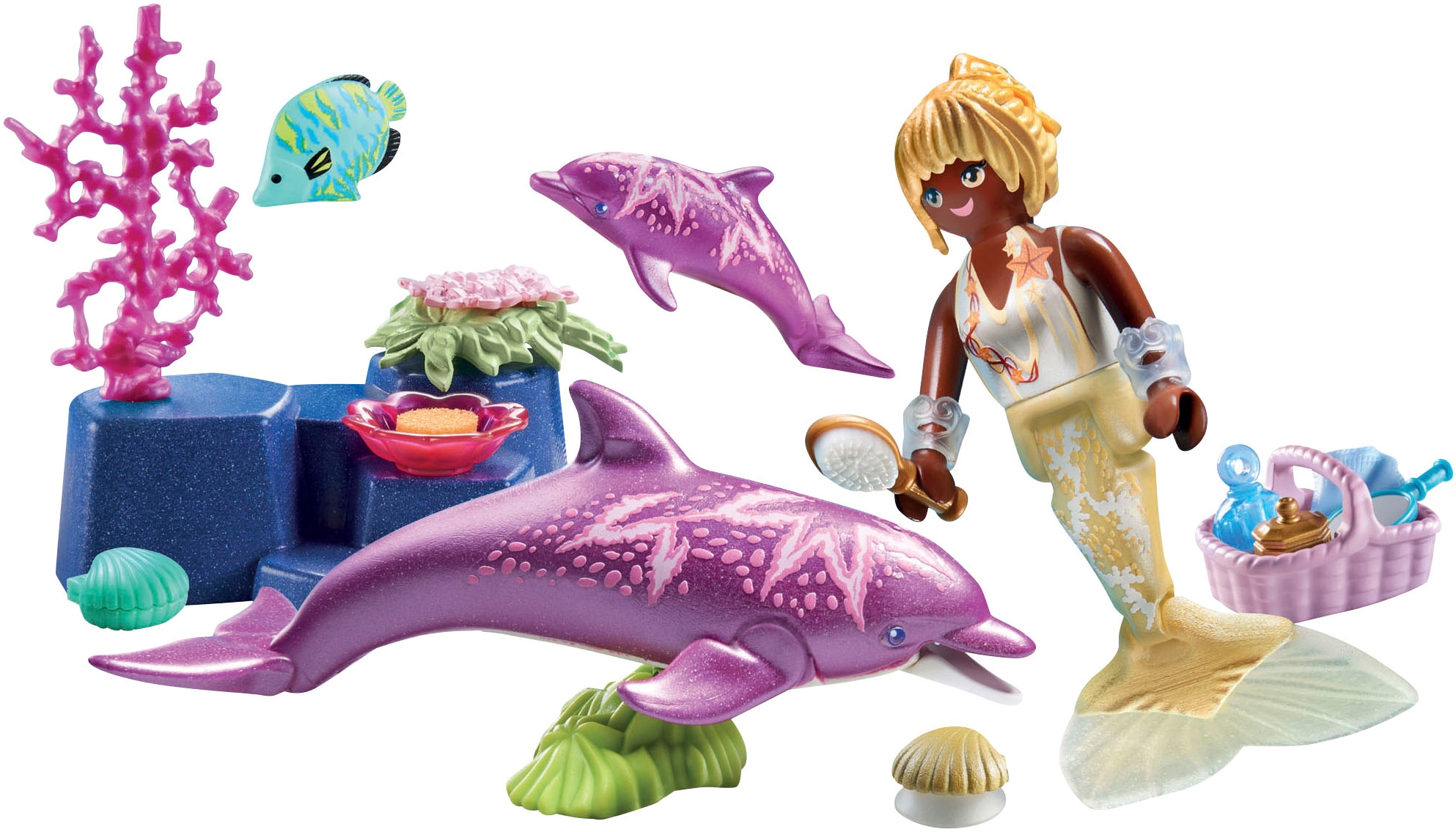 Playmobil® Konstruktions-Spielset »Meerjungfrau mit Delfinen (71501), Princess Magic«, (28 St.), Made in Europe