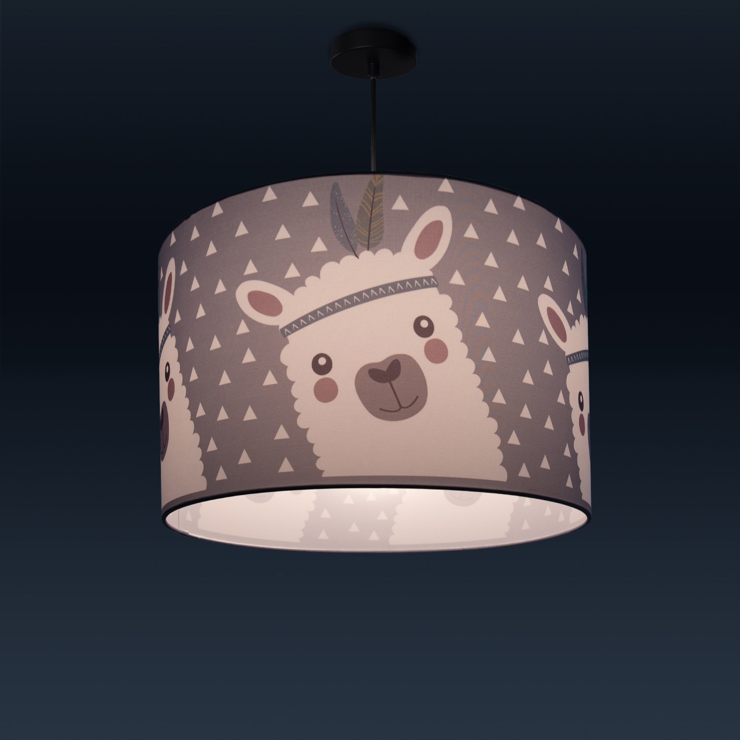 Lama-Motiv, bei online flammig-flammig, LED E27 Kinderzimmer Paco OTTO Lampe »Ela 214«, Deckenlampe Kinderlampe 1 Home Pendelleuchte