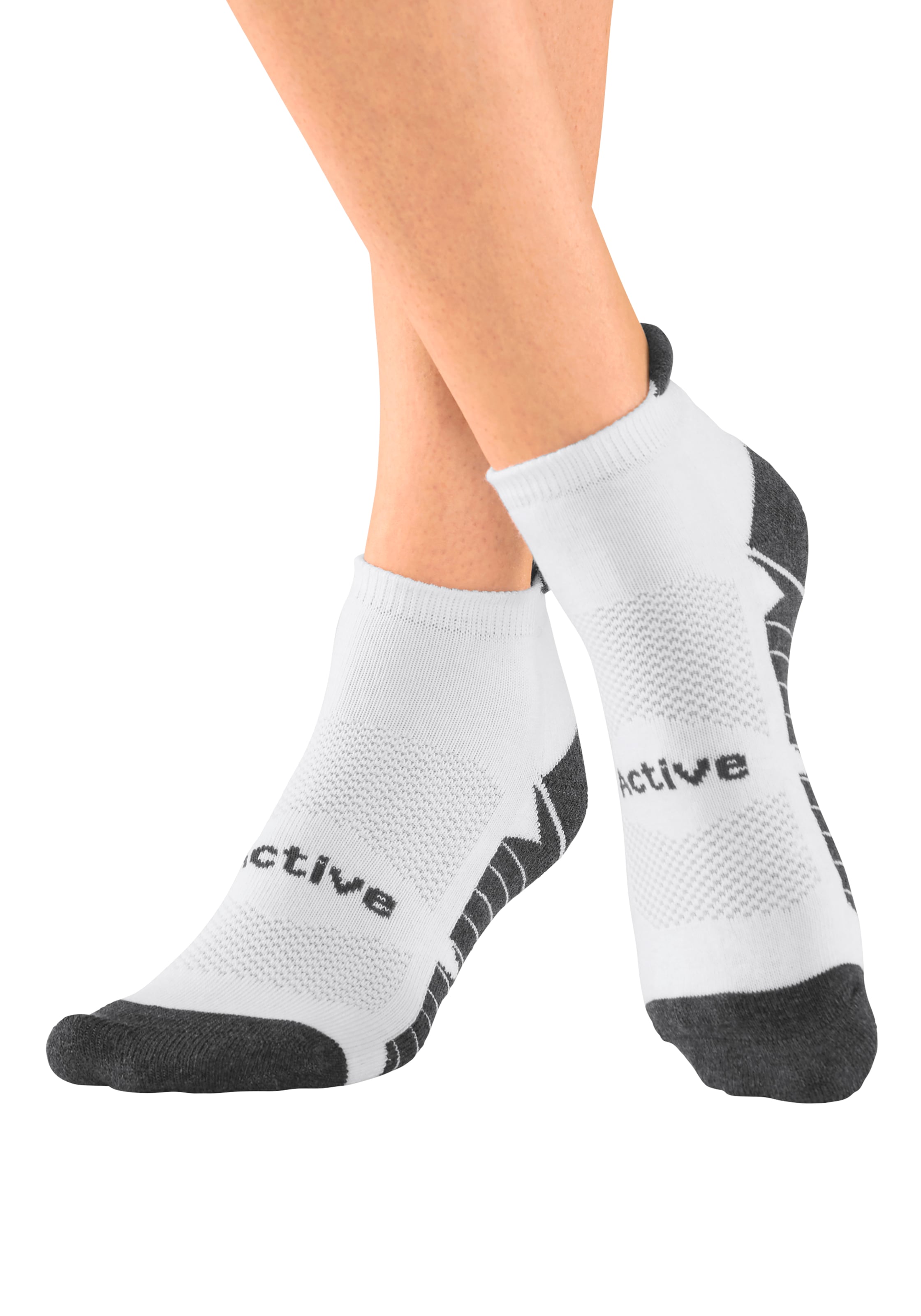 LASCANA ACTIVE Sneakersocken, (Packung, 6 Paar), mit weicher Frotteesohle