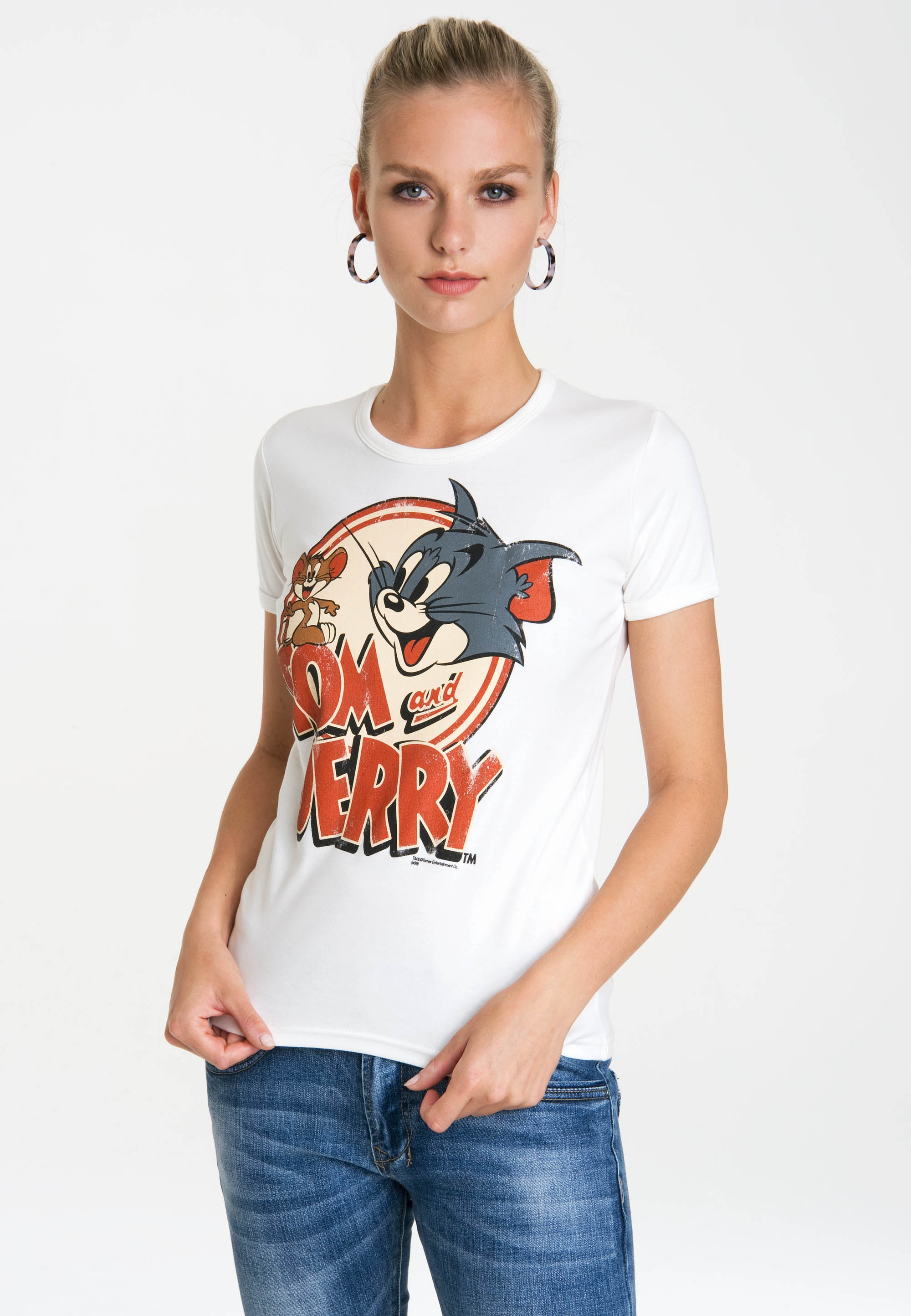 LOGOSHIRT T-Shirt »Tom & Jerry-Logo«, mit lizenziertem Originaldesign