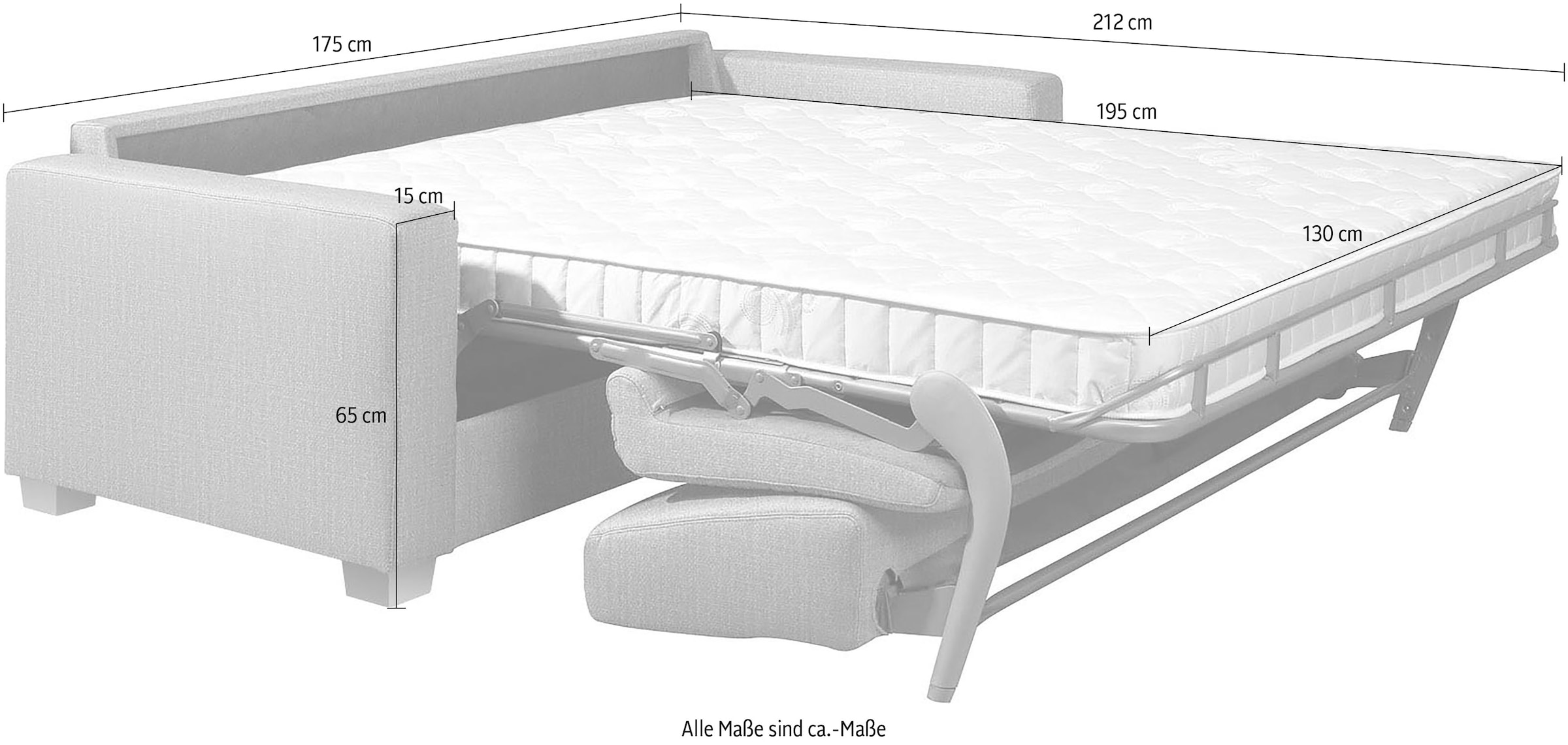 ADA trendline Schlafsofa »Verdi«, mit echter Kaltschaummatratze, zum Ausklappen, Breite 175 cm