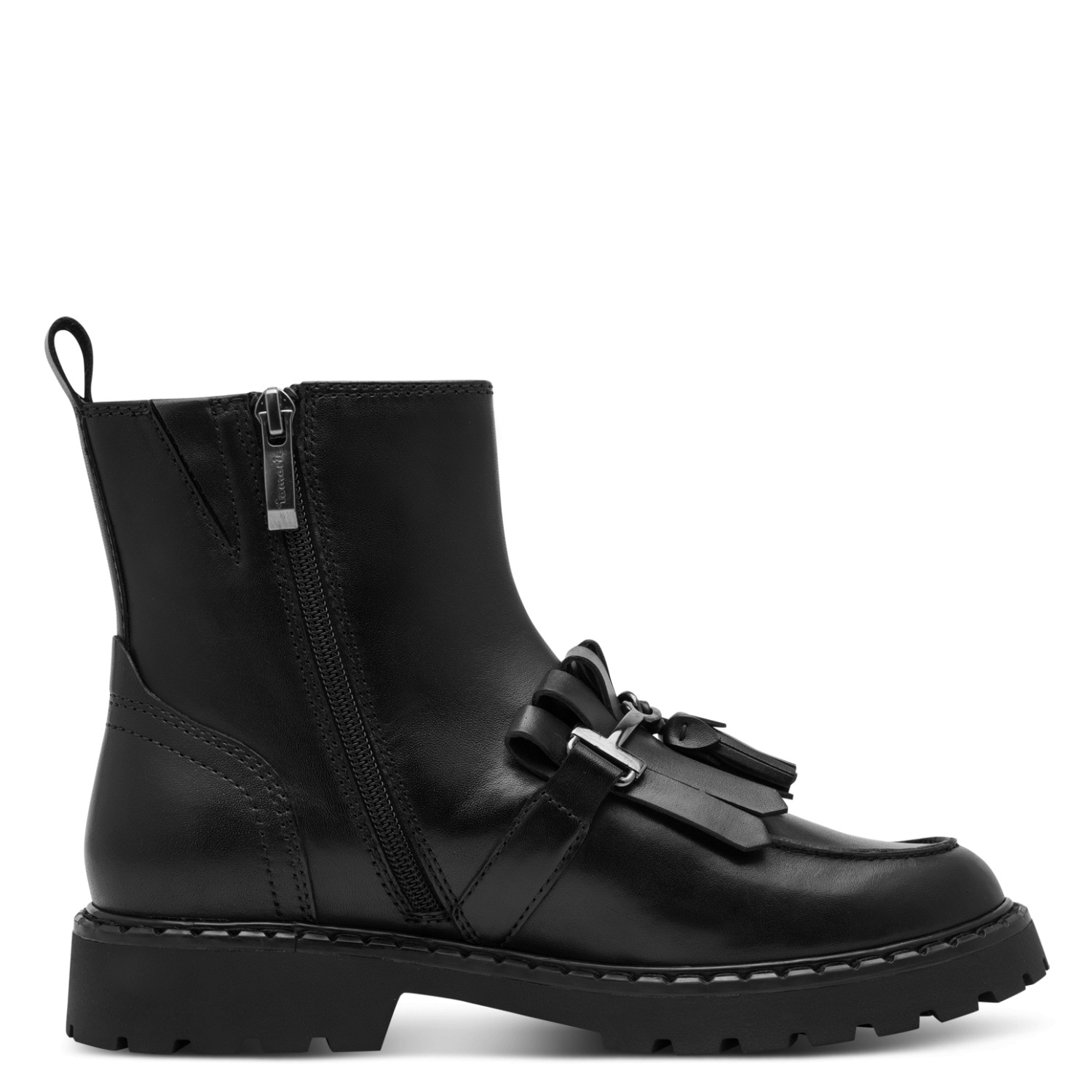 Tamaris Stiefelette  Blockabsatz, Boots mit trendigen Fransen und Quasten