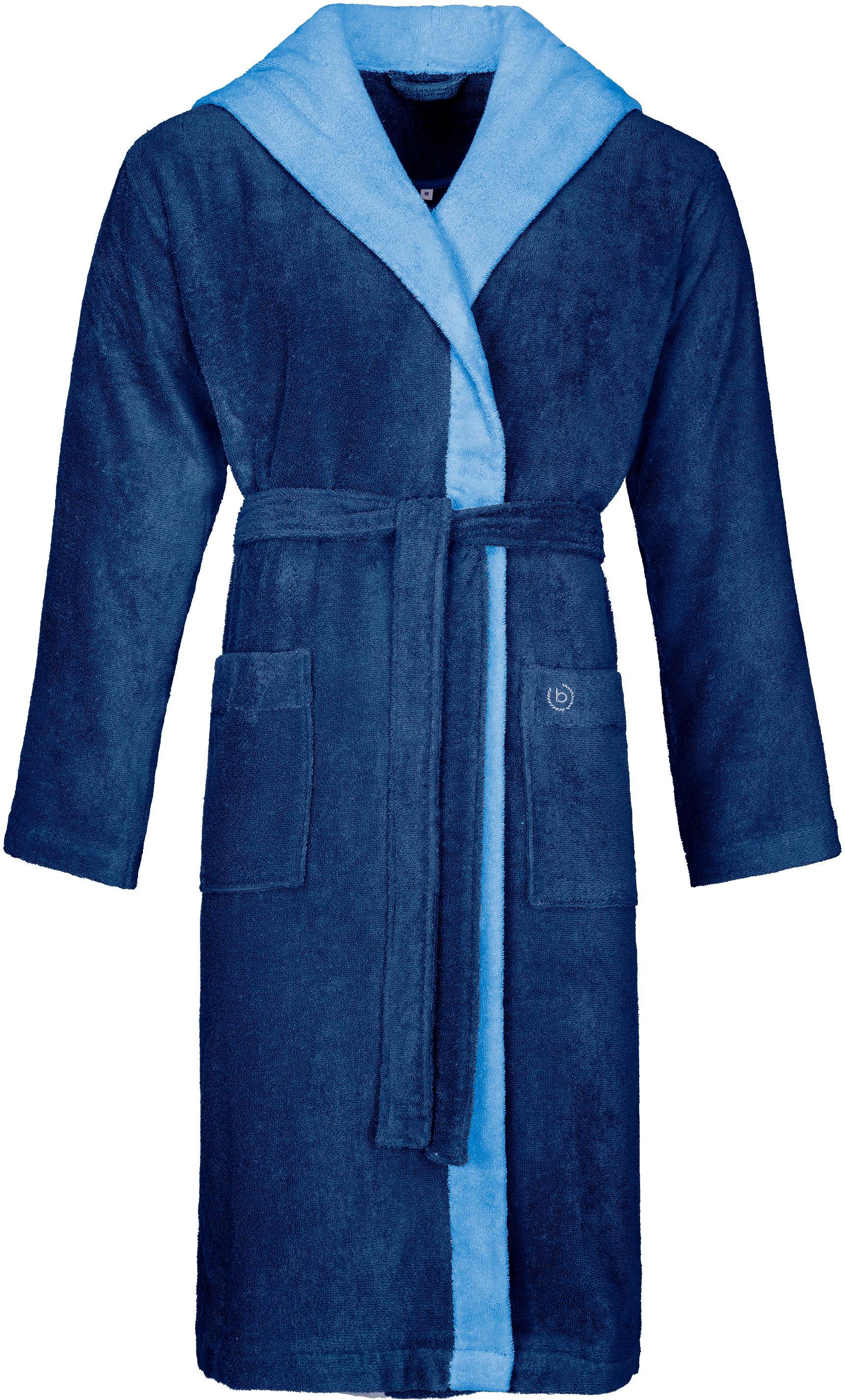 Bugatti Herren Herrenbademantel »Stefano in blau, Größe XXL Länge: 120 cm