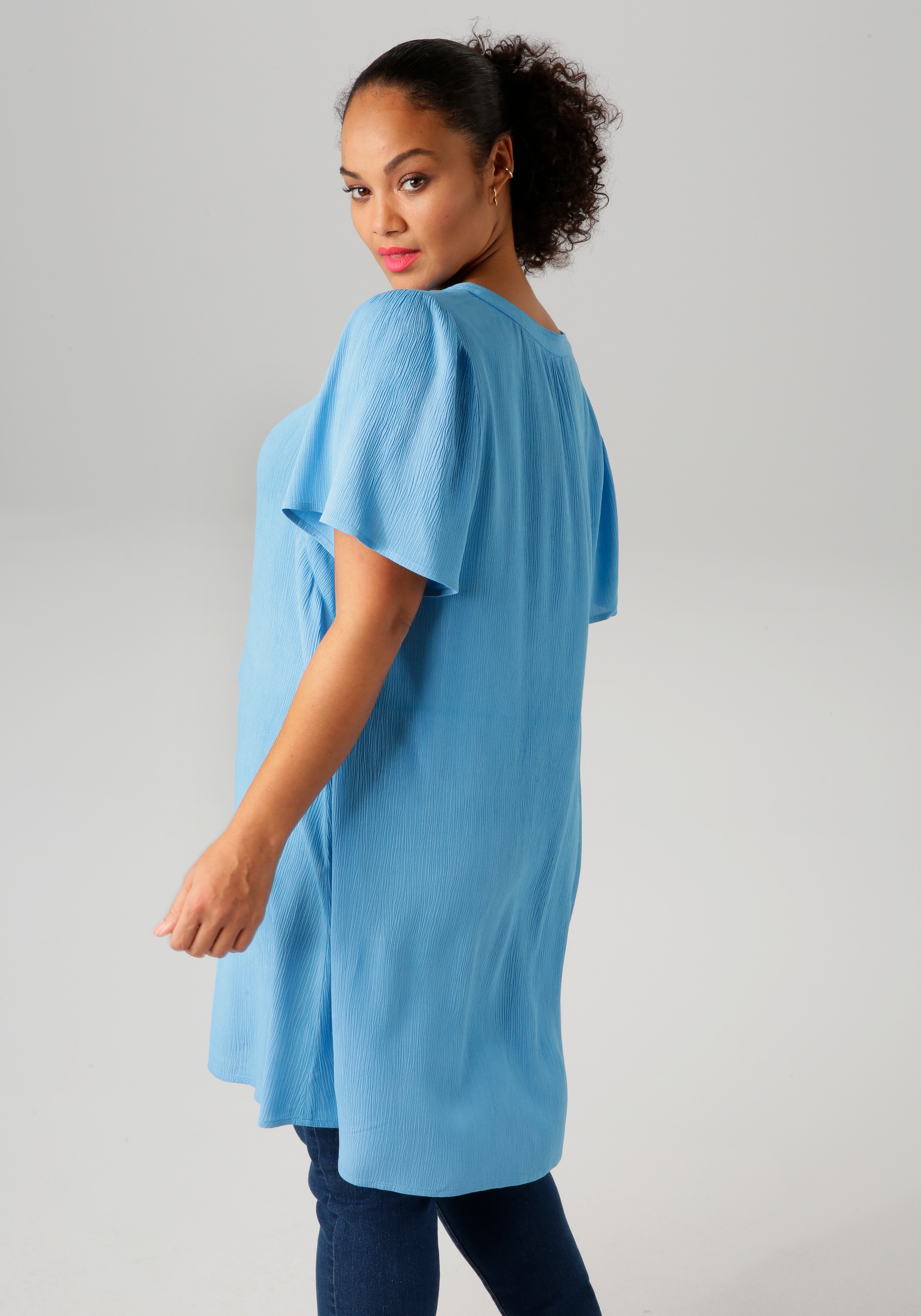 Aniston PLUS Longbluse, in trendiger Crepe-Qualität - NEUE KOLLEKTION