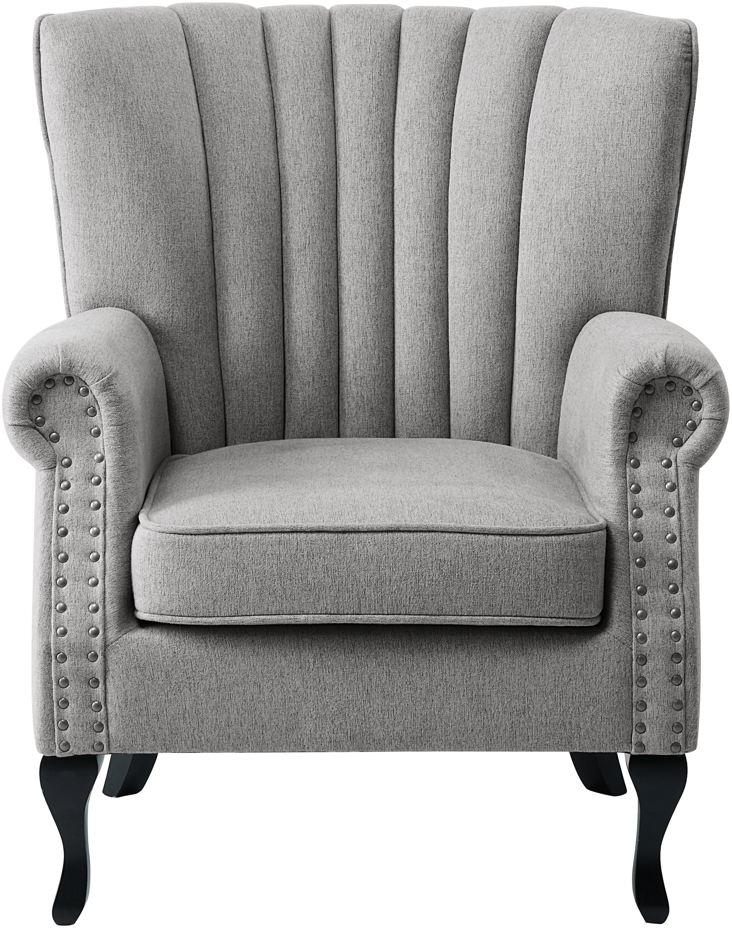 ATLANTIC home collection Sessel »TONI«, modern mit Nieten und hoher Rückenlehne
