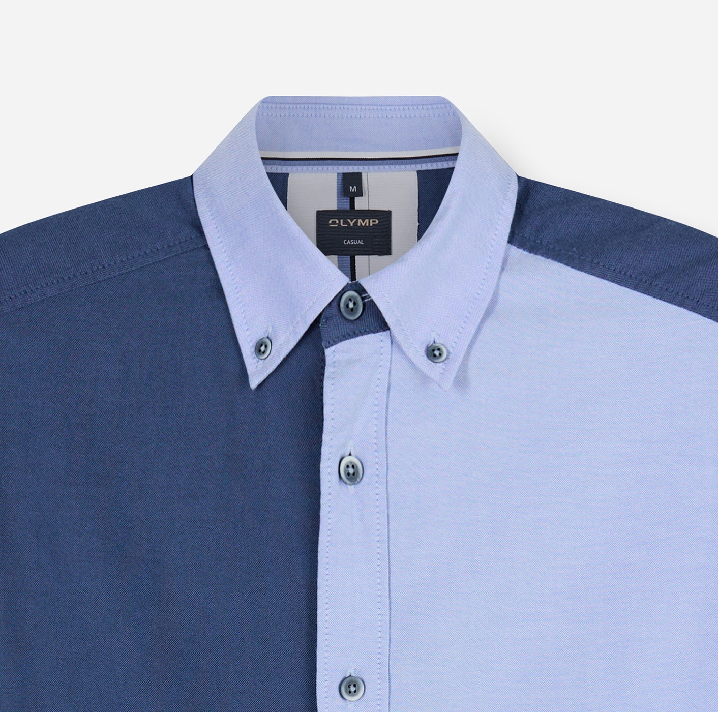 OLYMP Langarmhemd Button-Down-Kragen, Overshirt