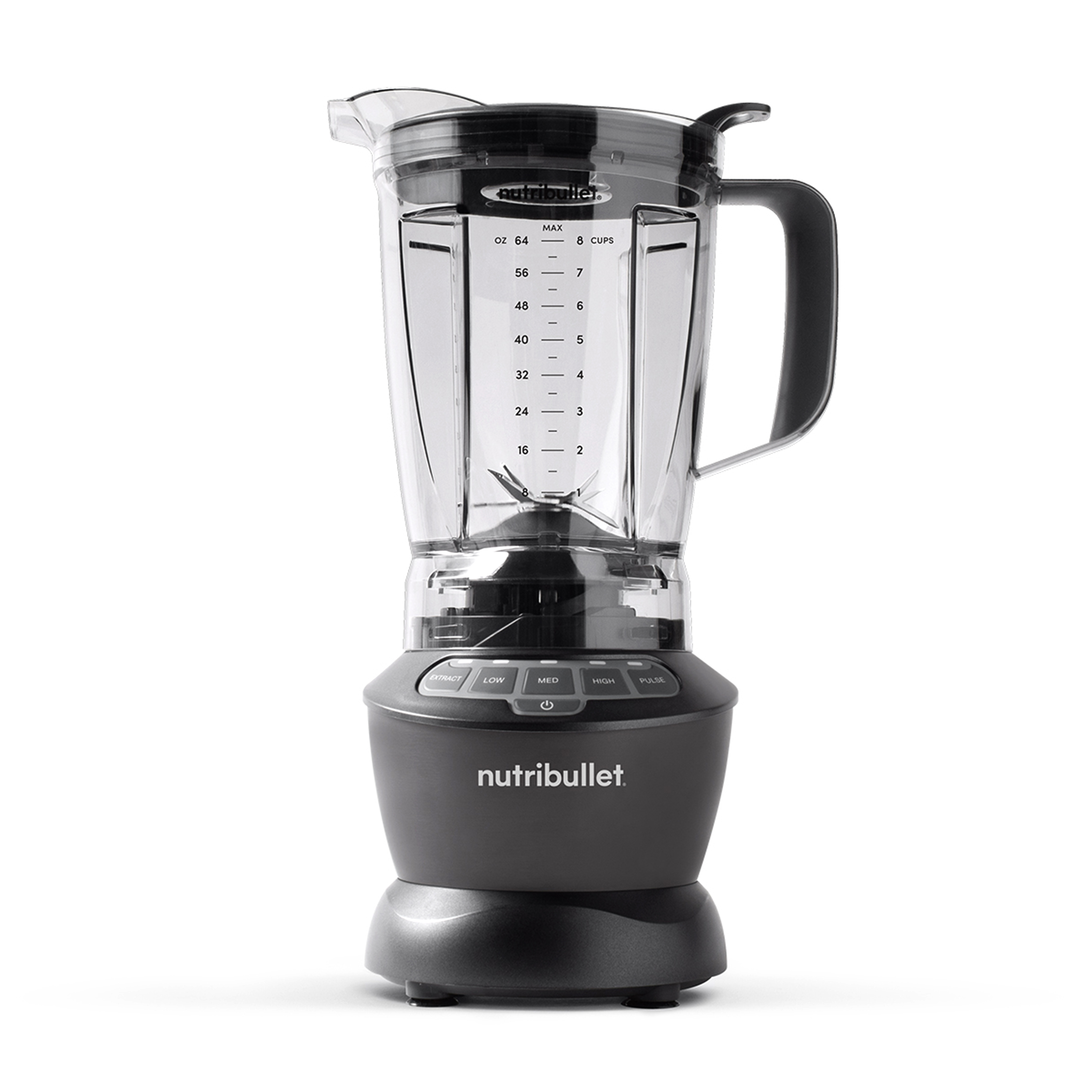 Nutribullet Standmixer »Full Size Blender Combo NBF500DG, 1200 Watt, Dunkelgrau« 1200 W 1,8 L Krug, Deckel mit Öffnung, 700&900ml Mixbecher mit...