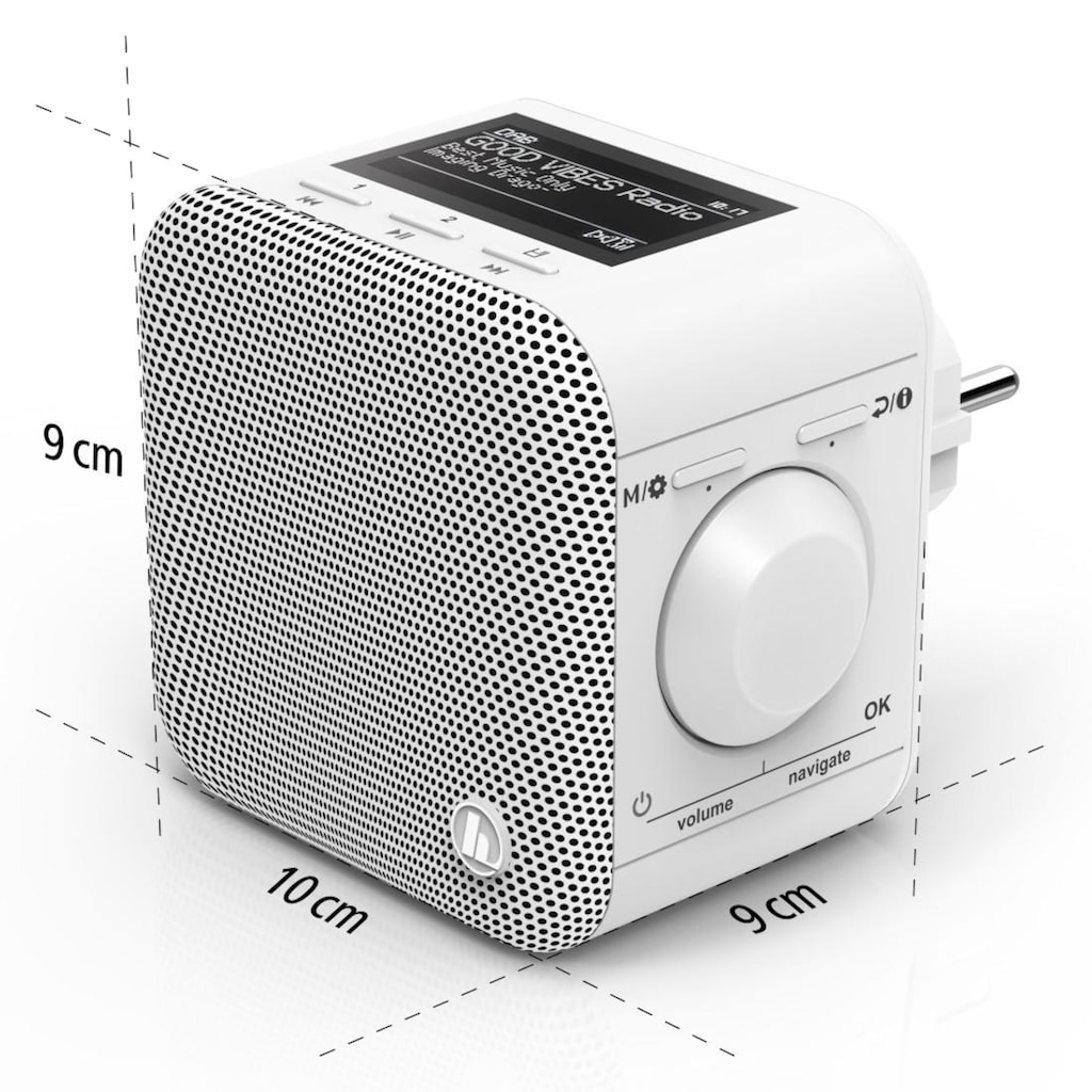 Hama Digitalradio (DAB+) »Internetradio Digitalradio m. Stecker WLAN/Bluetooth/DAB+Spotify+App«, (WLAN-Bluetooth Digitalradio (DAB+)-FM-Tuner-Internetradio 5 W)