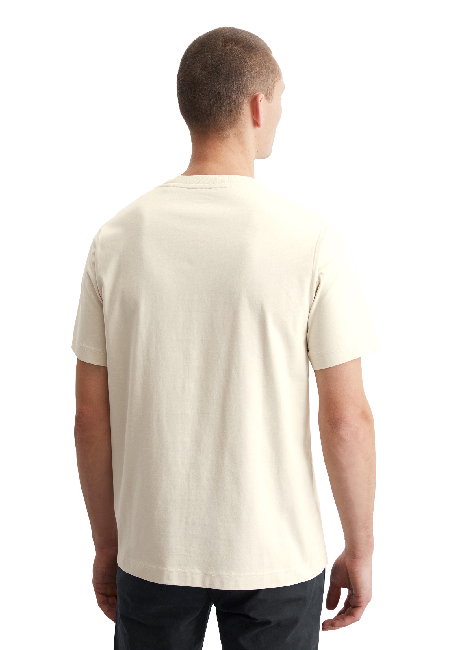 Marc O'Polo T-Shirt, ein kleines, dezentes Logo in Kontrastfarbe ziert die Brust
