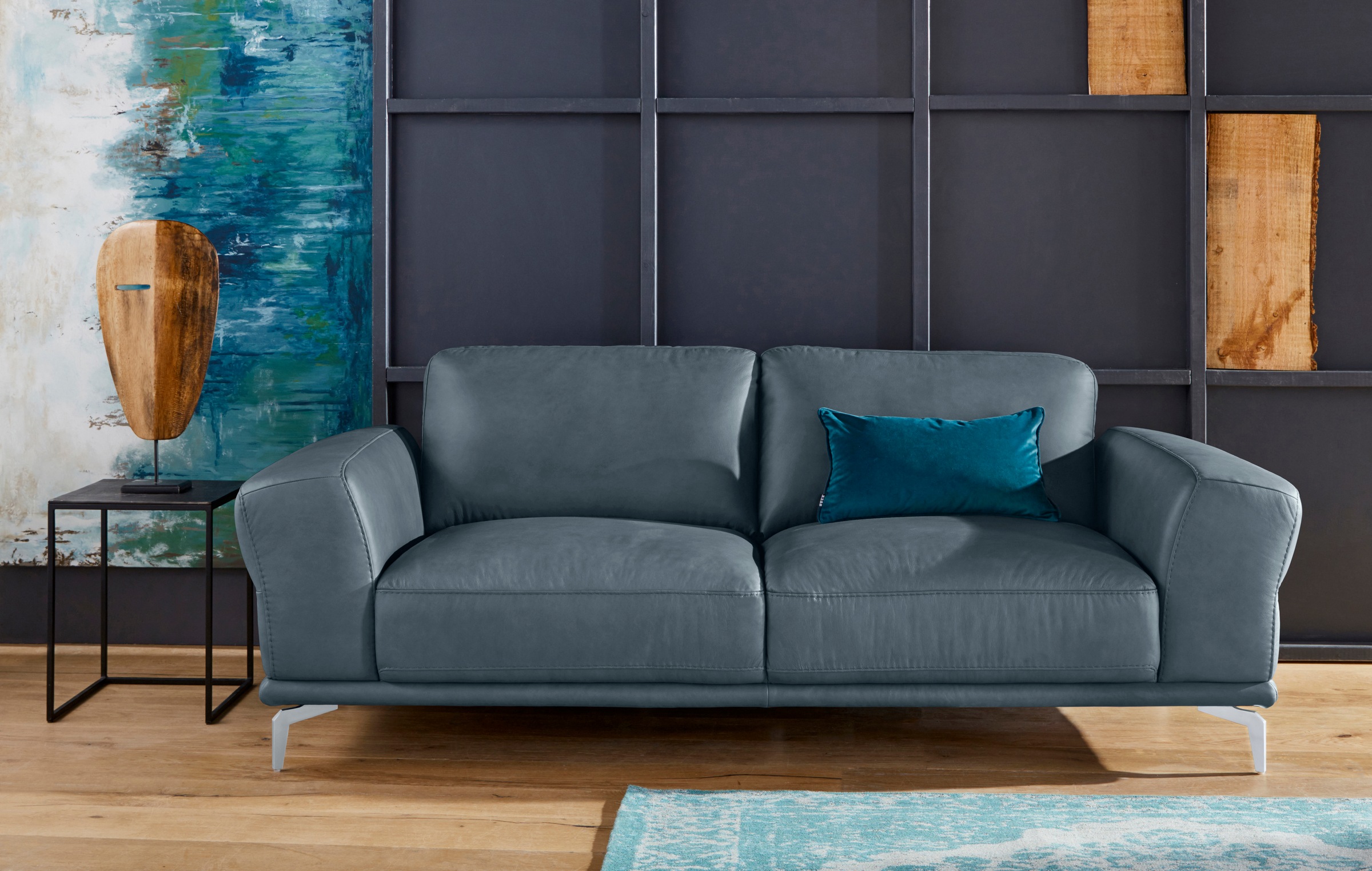 W.SCHILLIG 2,5-Sitzer »montanaa«, mit Metallfüßen in Silber matt, Breite 212 cm
