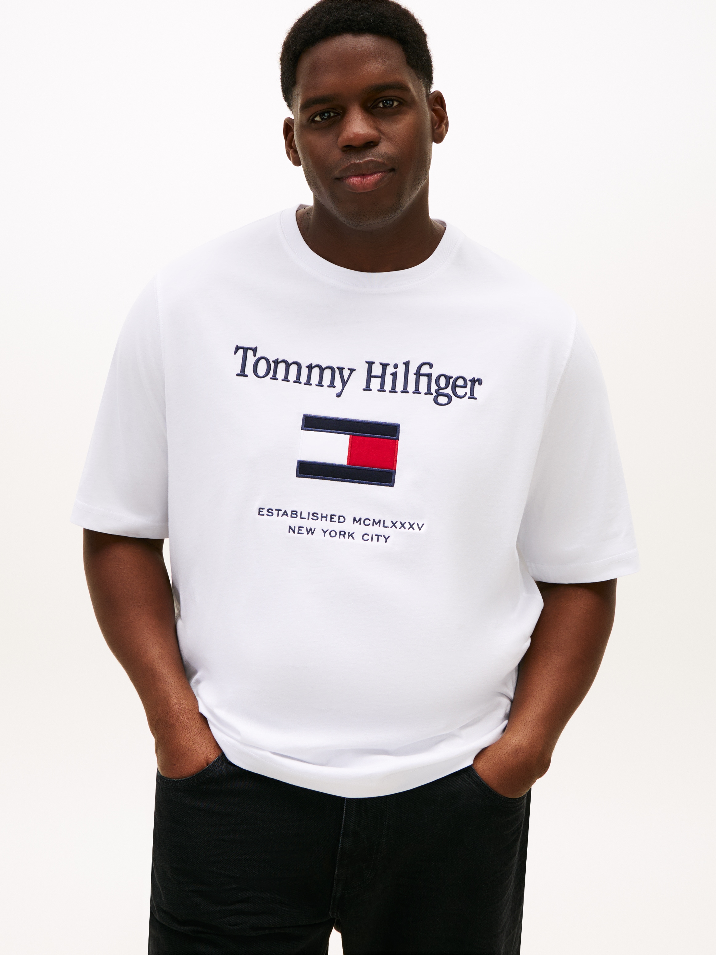 Tommy Hilfiger Big & Tall T-Shirt »BT-TOMMY EMBRO FLAG« Große Größen