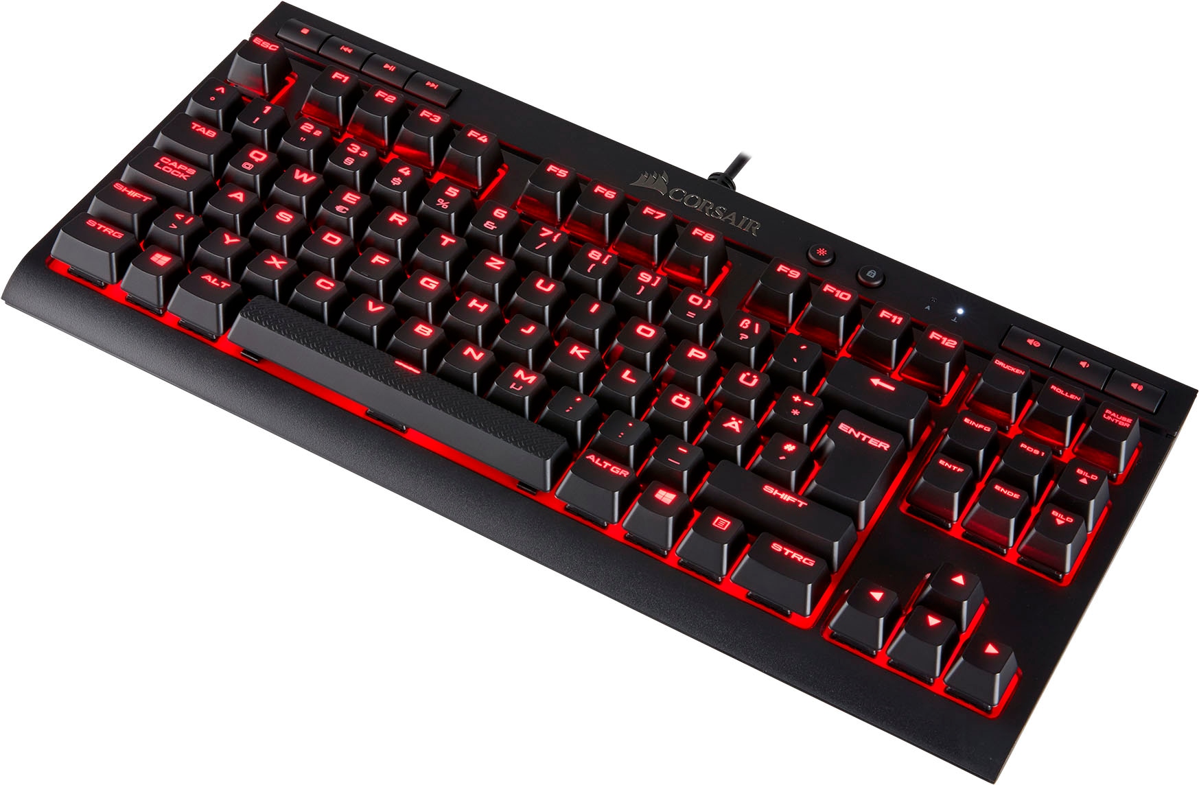 Corsair Gaming-Tastatur »Gaming Keyboard K63 Black Mechanical Cherry MX Red LED«, (USB-Durchschleife)