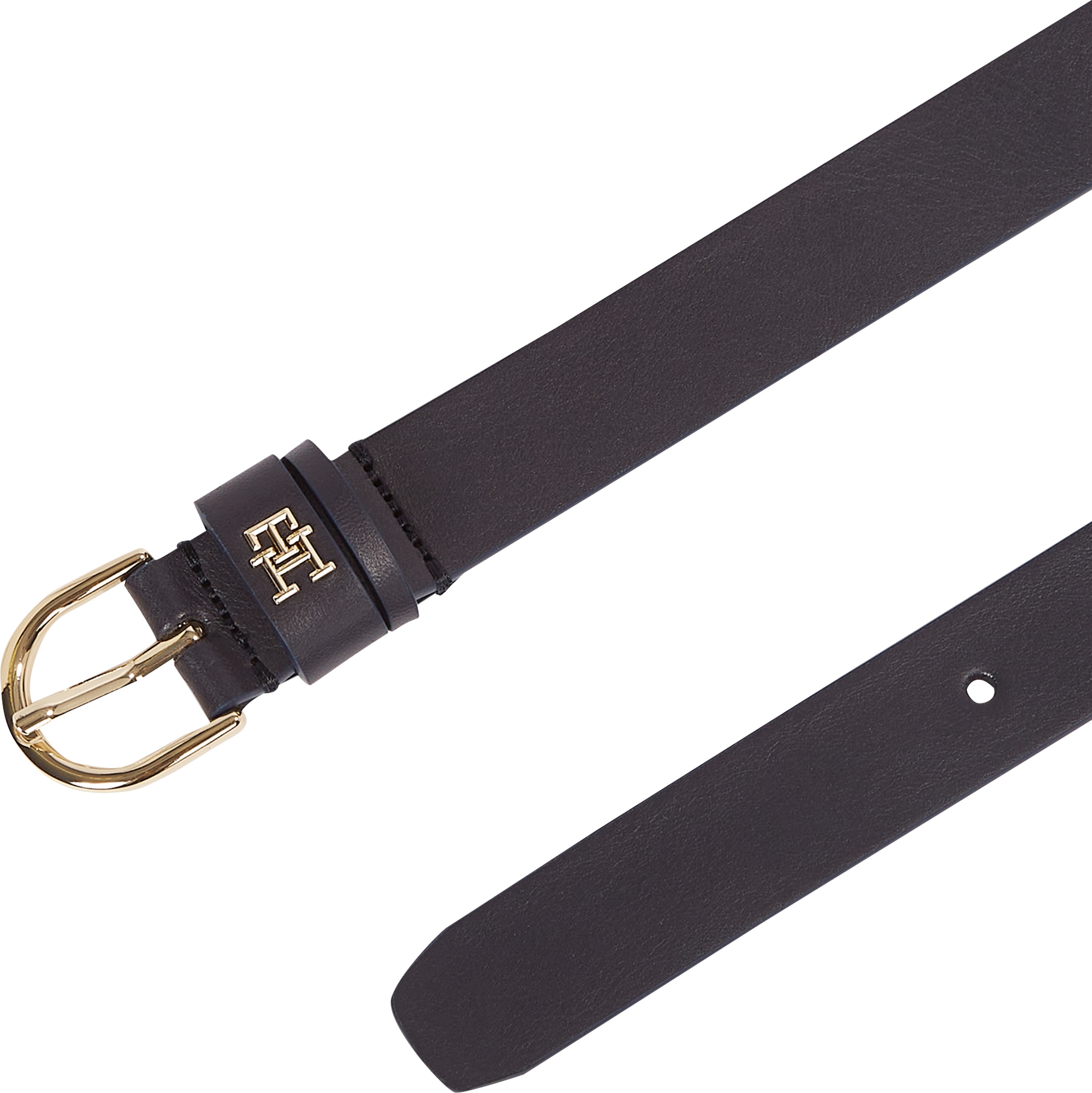 Tommy Hilfiger Ledergürtel »ESSENTIAL EFFORTLESS 2.5«, Logoemblem, weiche Haptik, ovale Einfachdornschließe