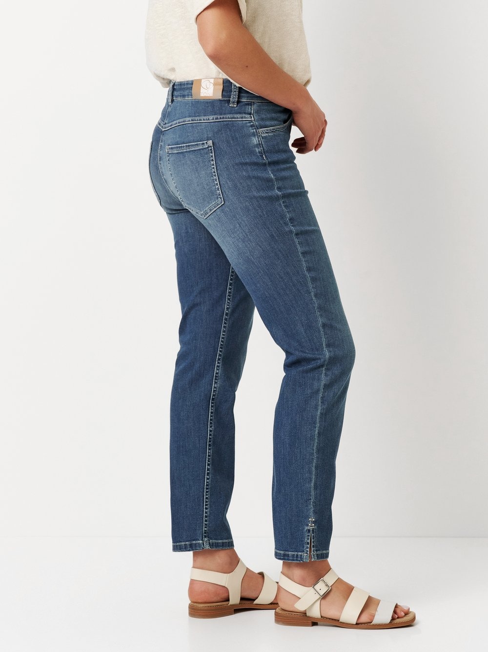 TONI 7/8-Jeans, geschlitzt, mit Stretch