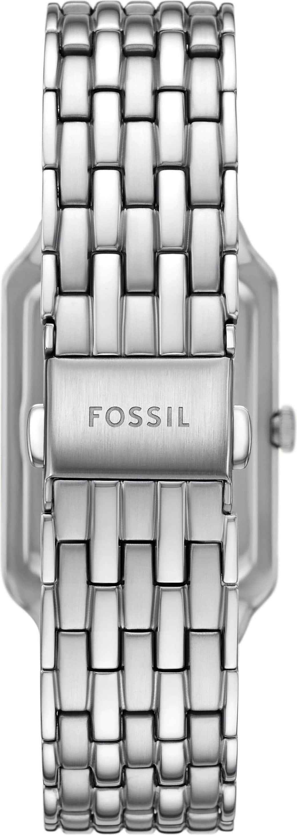 Fossil Quarzuhr »RAQUEL MOONPHASE«, Armbanduhr, Damenuhr, Edelstahlarmband, analog, Mondphase, Glassteine
