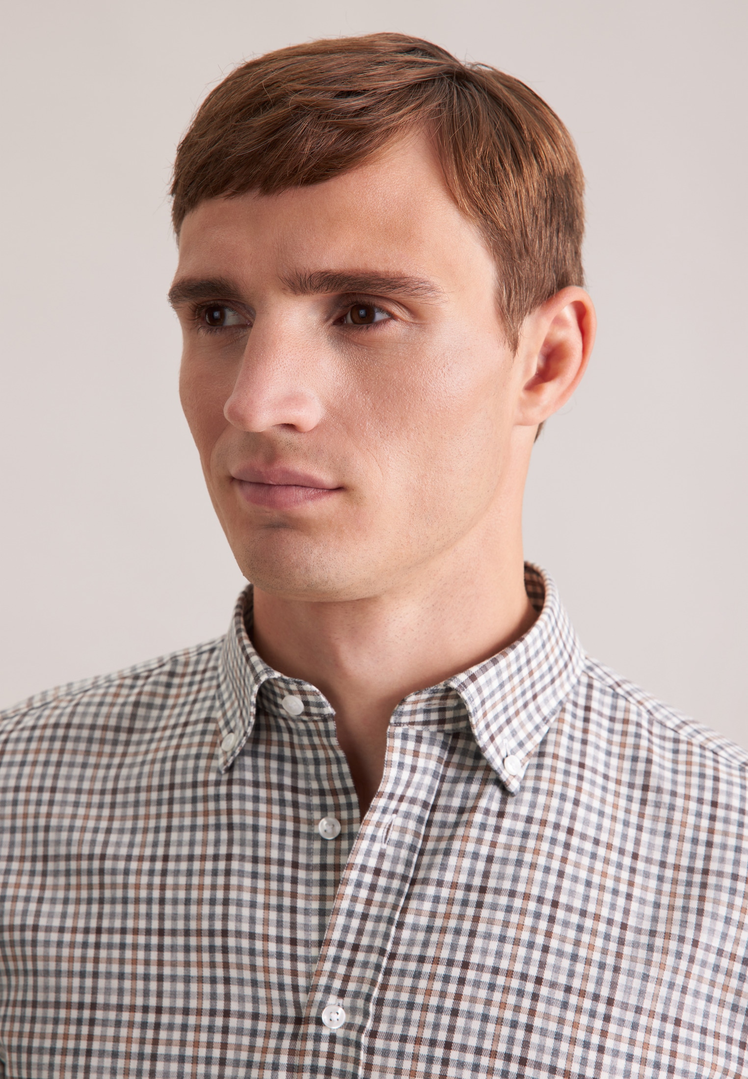 seidensticker Flanellhemd »Schwarze Rose« Slim 1/1 Button-Down-Kragen Karo