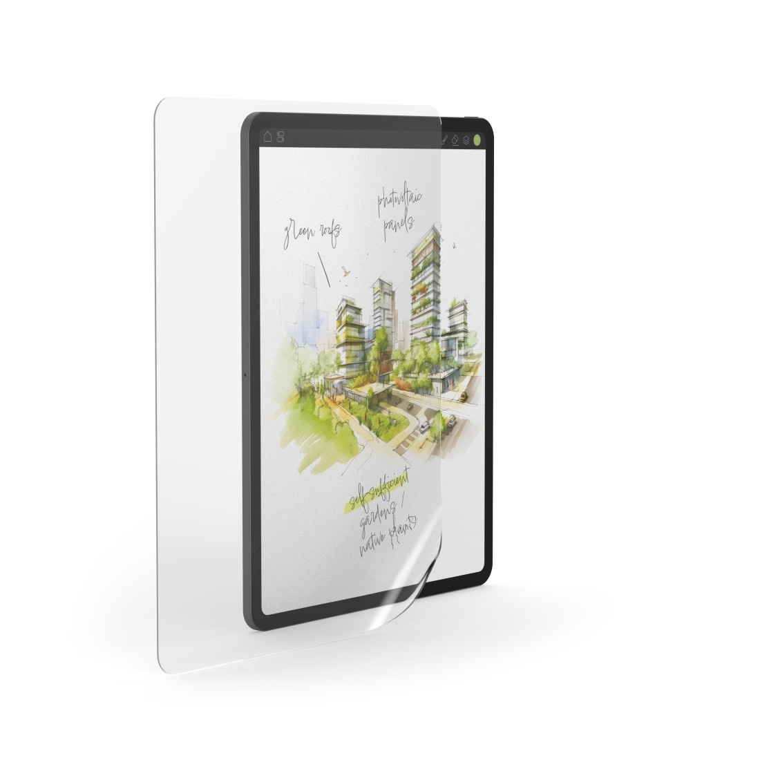 Hama Displayschutzglas »Displayschutzfolie für Apple iPad Air 13 Zoll, Paperlike Schreibfolie« für Apple iPad Air 13" (2024/2025/2026) Paperlike Oberfläche, 0,13 mm dünn, vollflächig haftend, flexibel