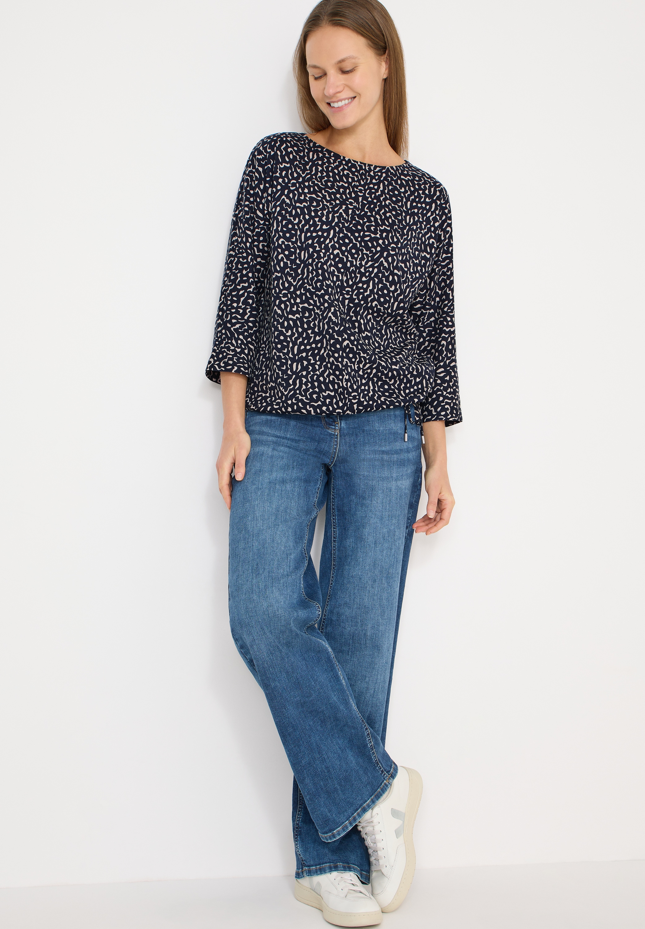 Cecil 3/4-Arm-Shirt mit Minimal Print