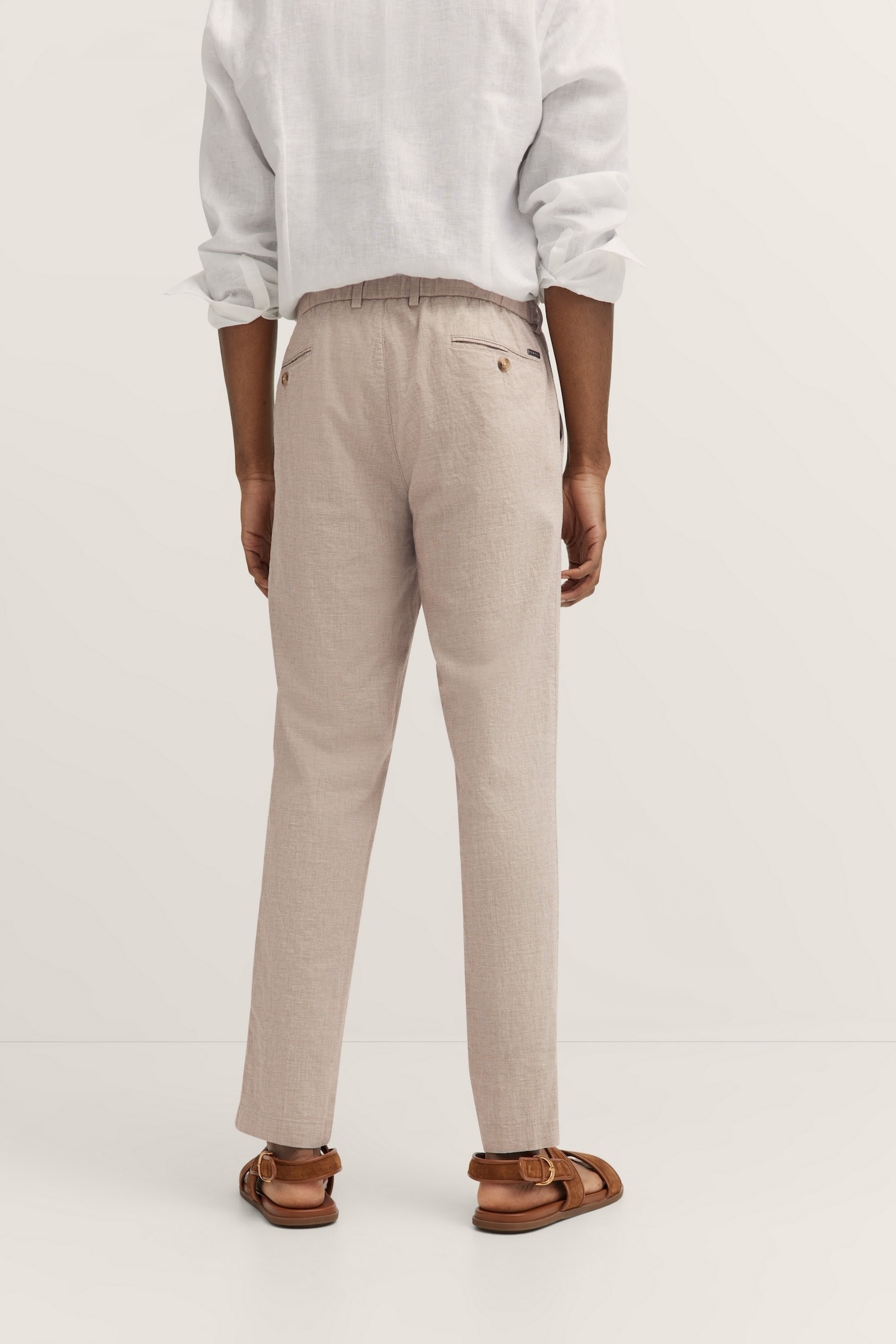 bugatti Bundfaltenhose, mit Baumwoll-Leinen-Mix