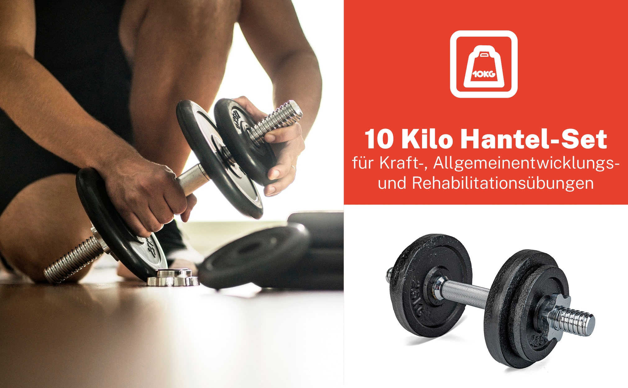 Lamar Kurzhantel »KH 1000«, (Set, mit Kurzhantelstange)