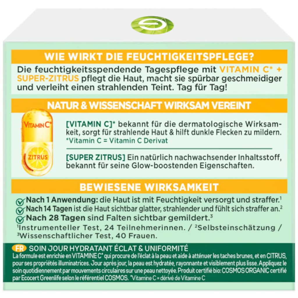 GARNIER Tagescreme »Bio Feuchtigkeitspflege Vitamin C«