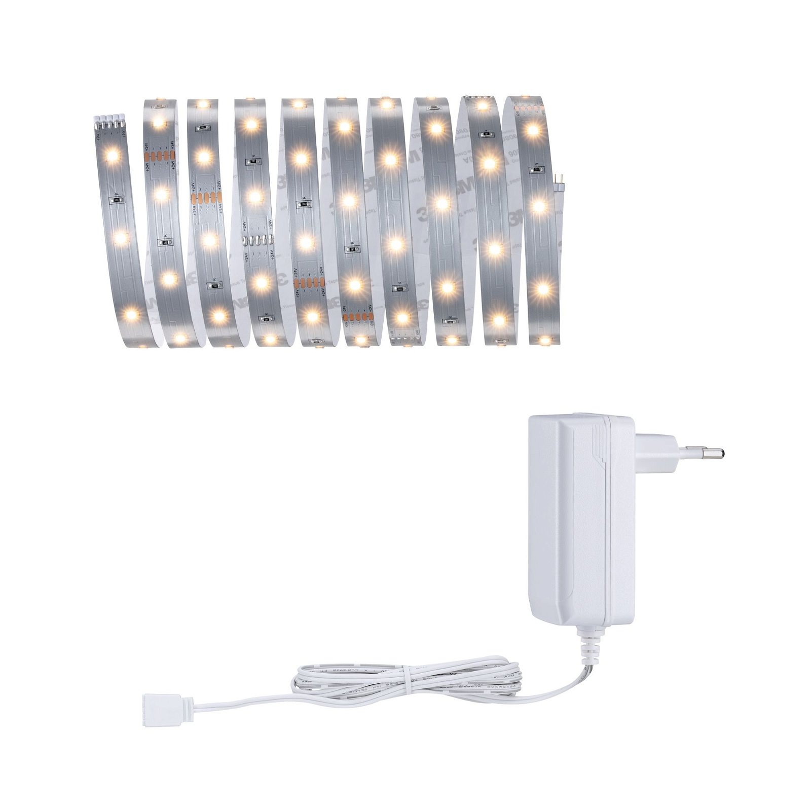 LED-Streifen »MaxLED 250 Basisset 3m IP20 2700K 12W 230/24V Silber«, 1 St.-flammig