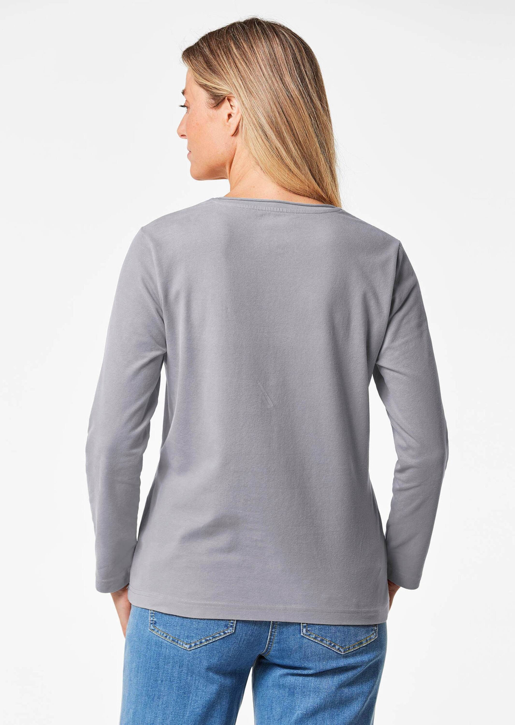 GOLDNER Longpullover »Shirt T-Shirt mit Rundhals«