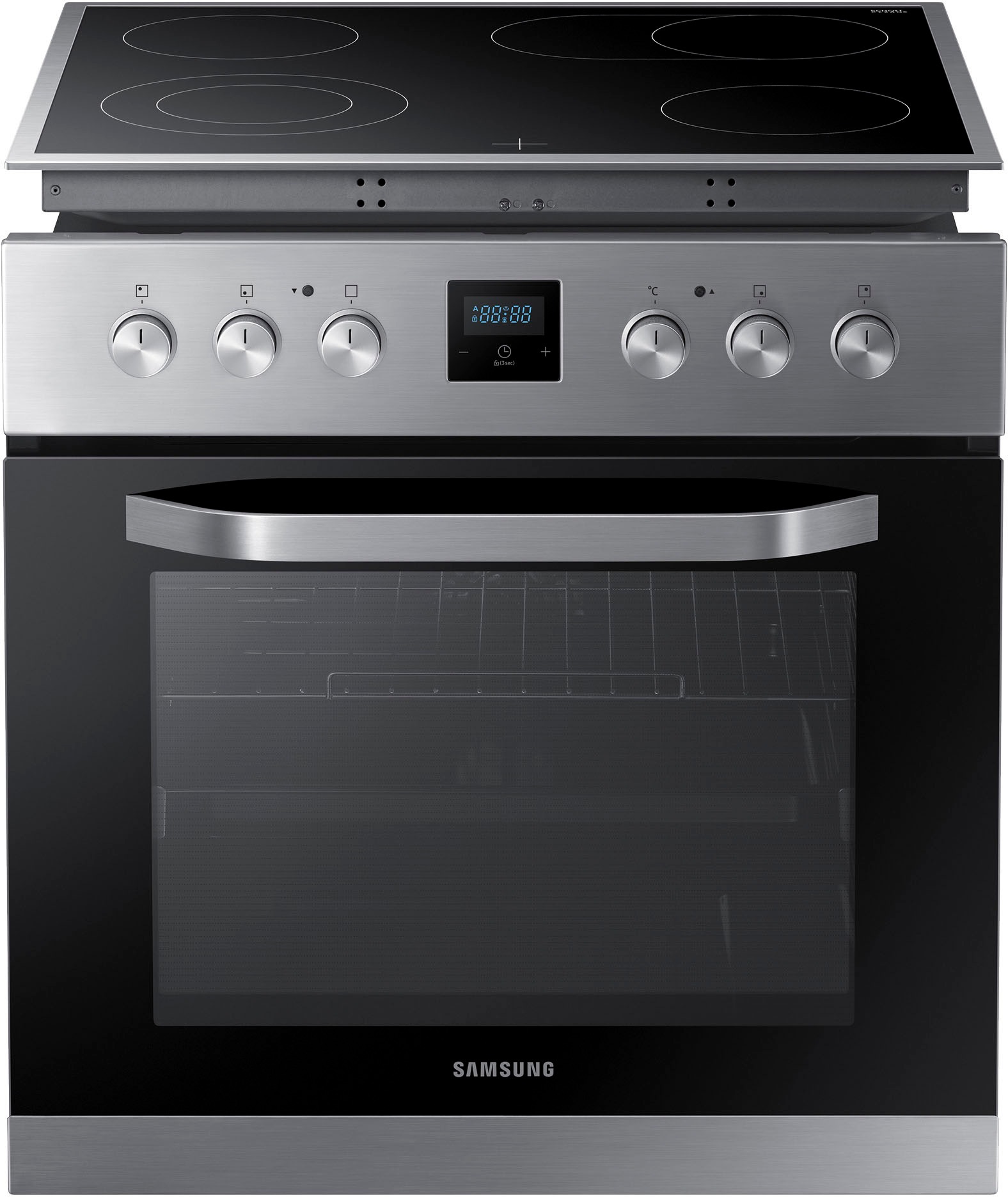 Samsung Elektro-Herd-Set »NB69R2300RS«, mit 1-fach-Teleskopauszug, Herd-Set mit SCHOTT CERAN® Kochfläche