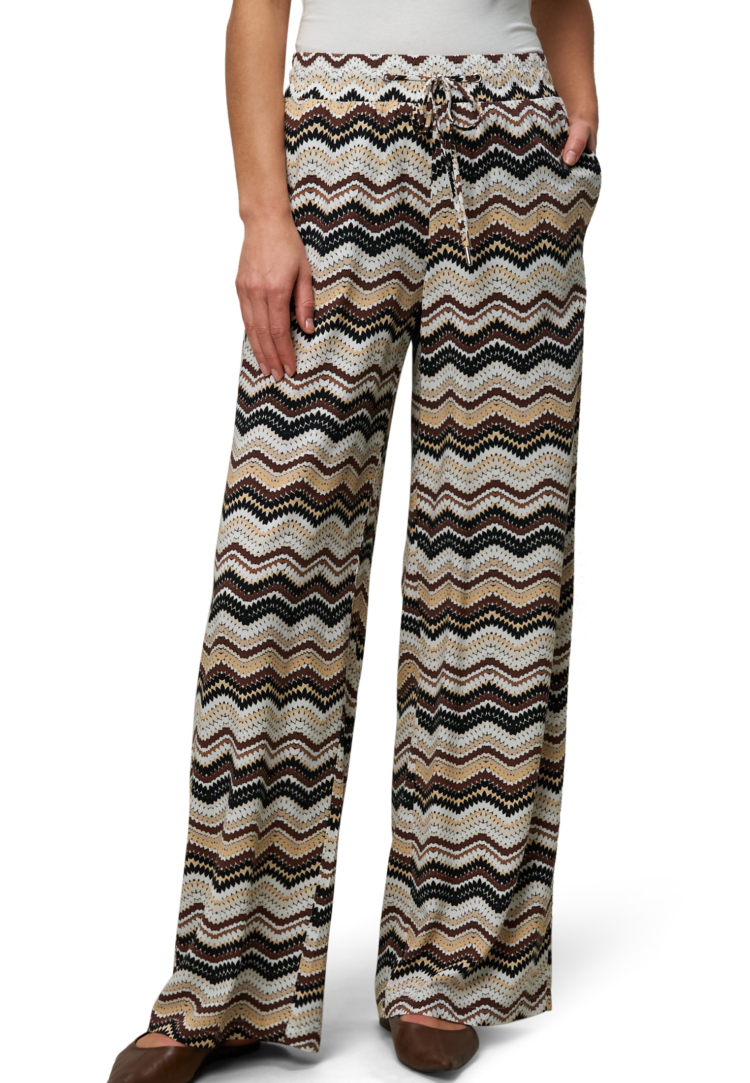 Zero Stoffhose »Hose mit Zickzackmuster 30 Inch«