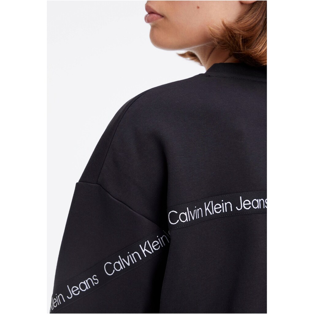 Calvin Klein Jeans Sweatshirt, mit Logo-Tape Applikationen