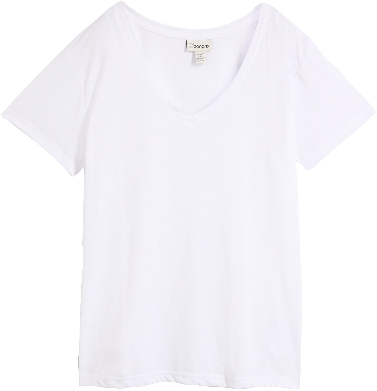 bonprix T-Shirt lockere Passform, Kurzarm-Design, V-Ausschnitt