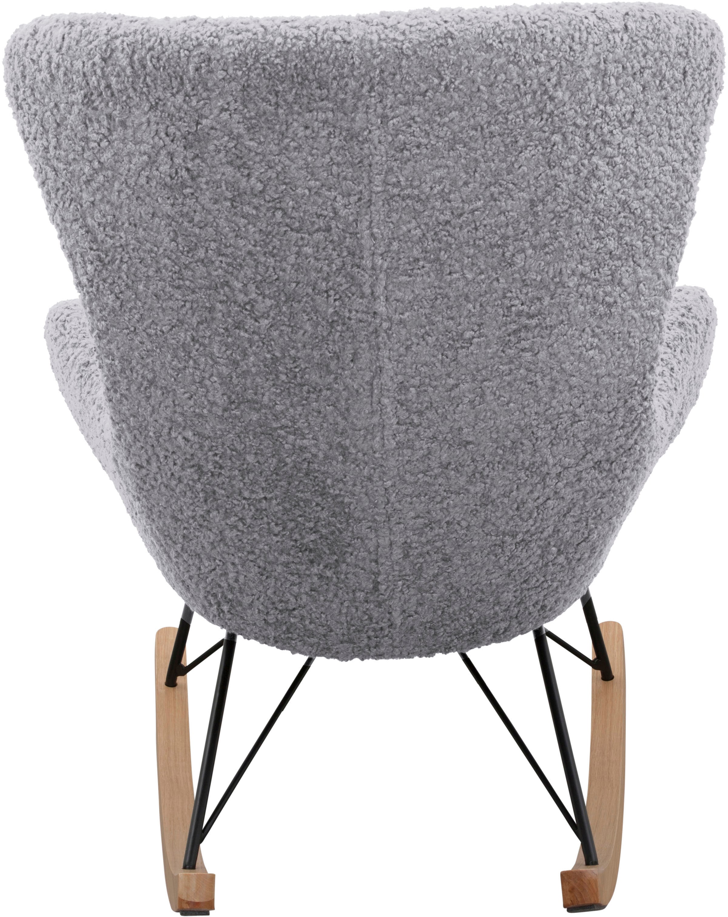 SalesFever Schaukelsessel, mit Bezug in Teddyfell Optik