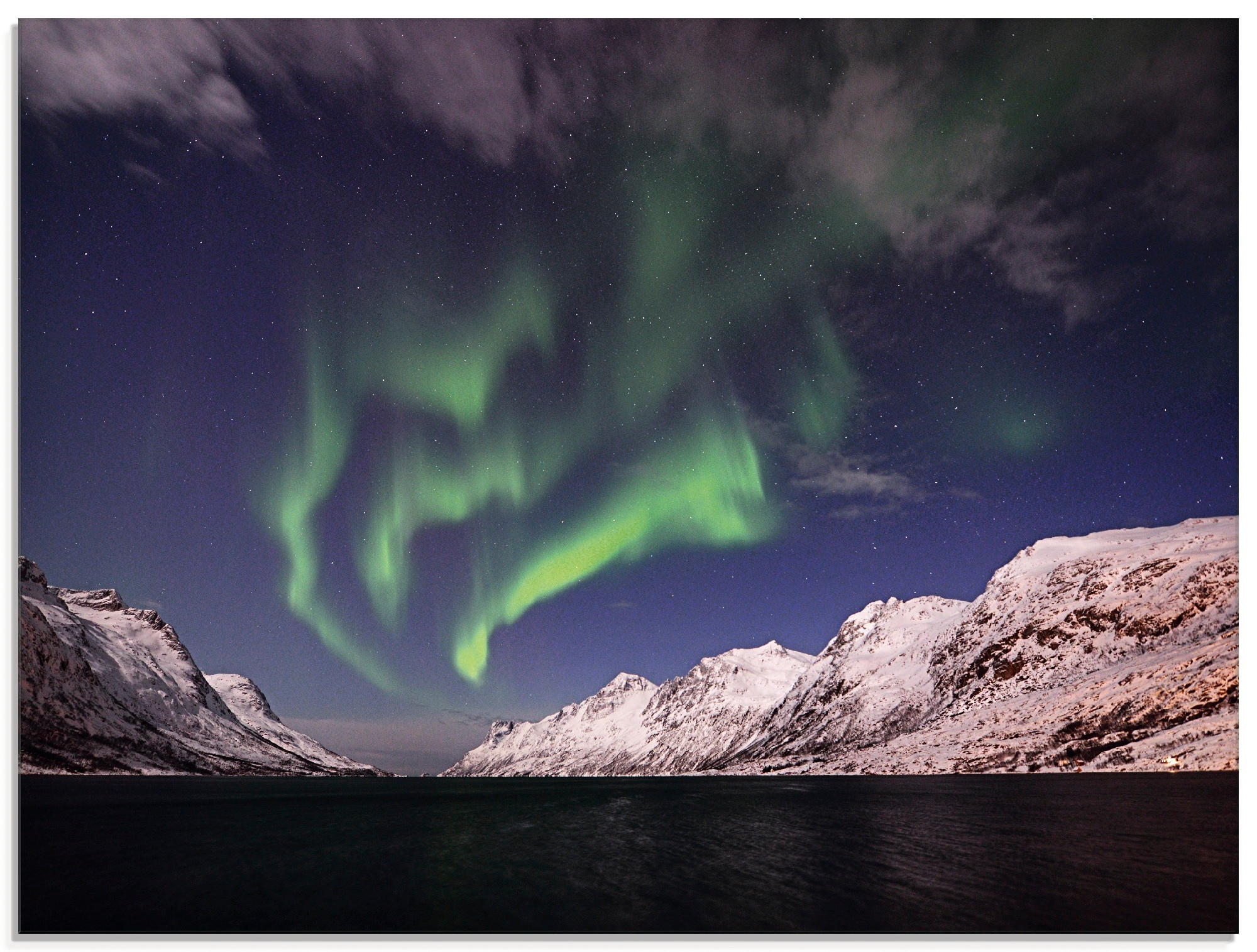 Artland St.), I«, (1 verschiedenen Größen in bei »Nordlicht kaufen OTTO Norwegen Himmel, Glasbild